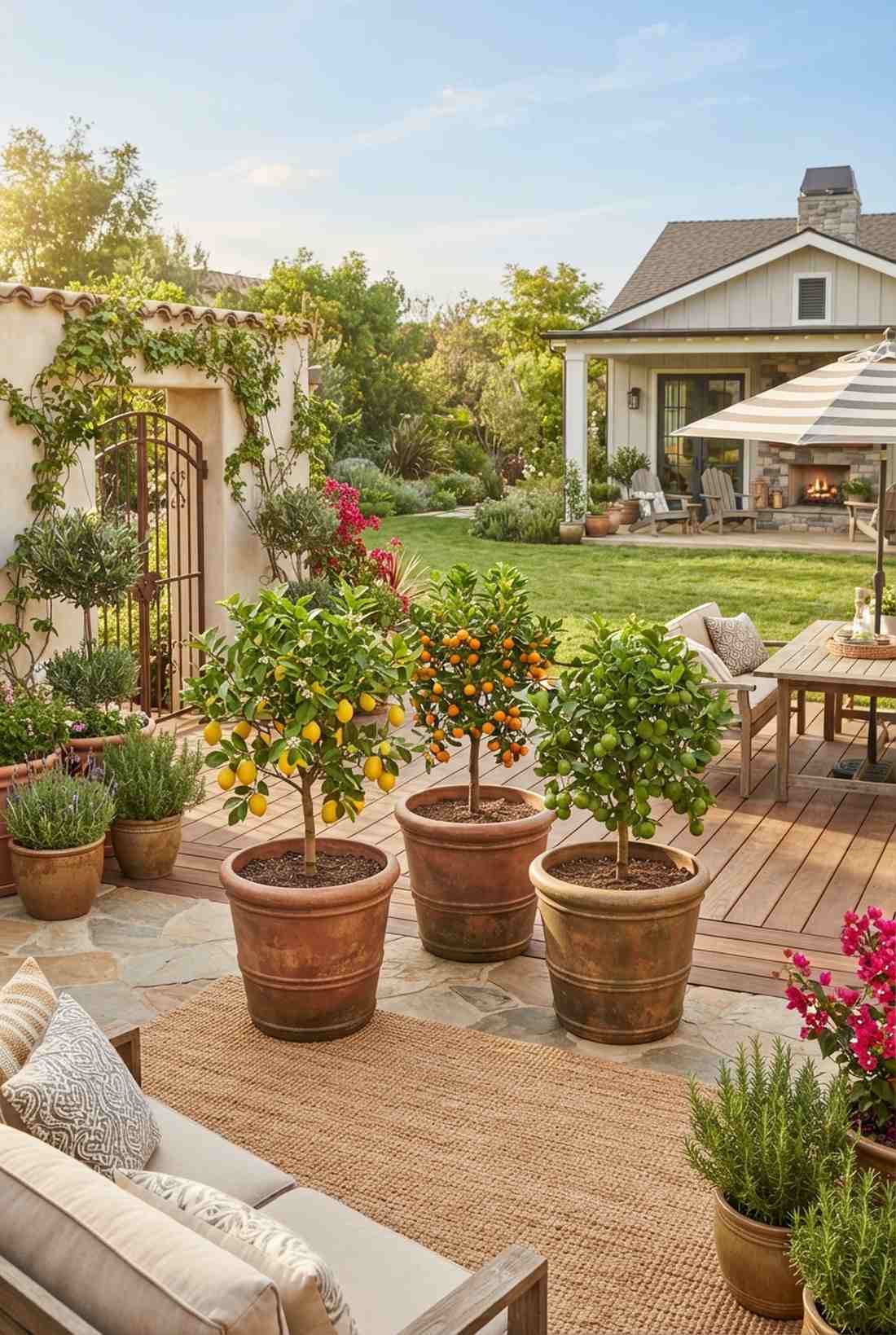 edible container patio garden