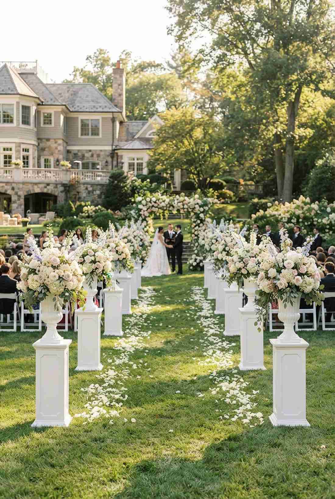 floral colonnade aisle