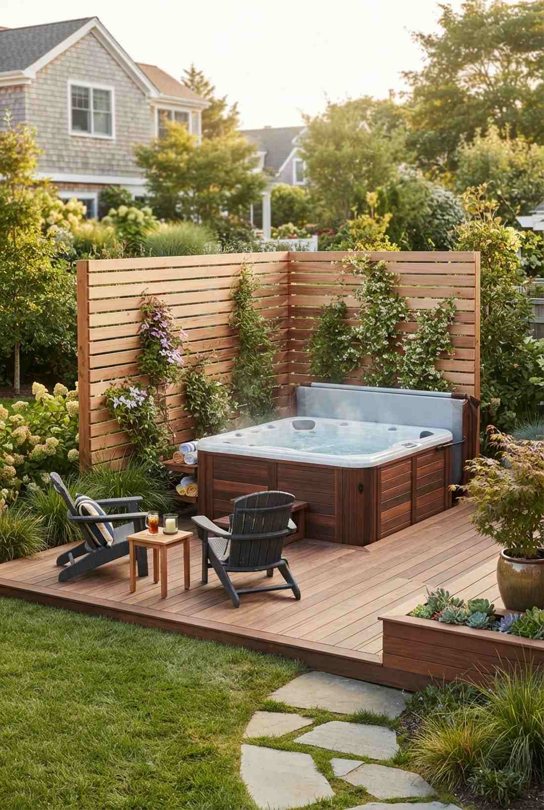 horizontal slat privacy screen
