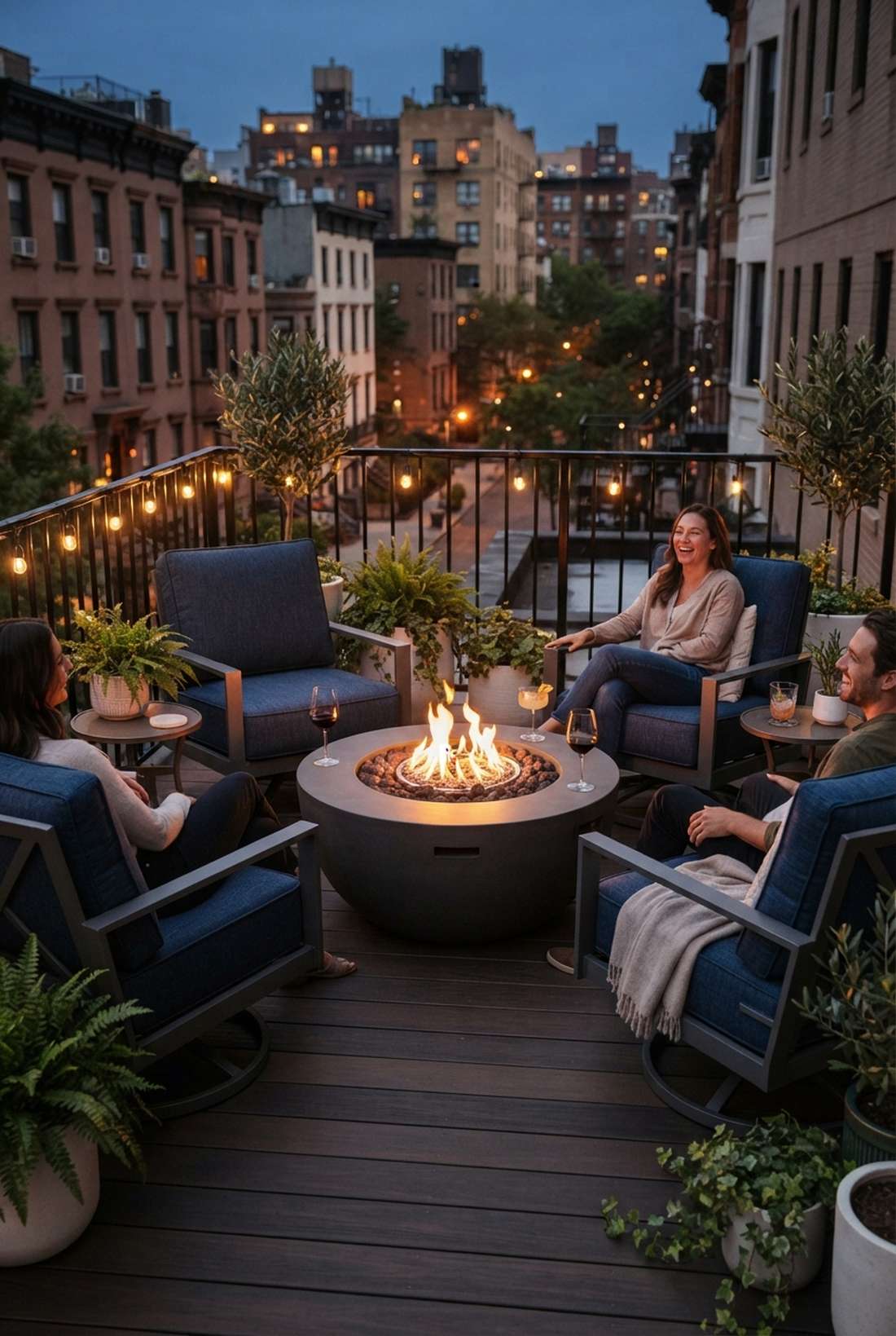 intimate four person cluster