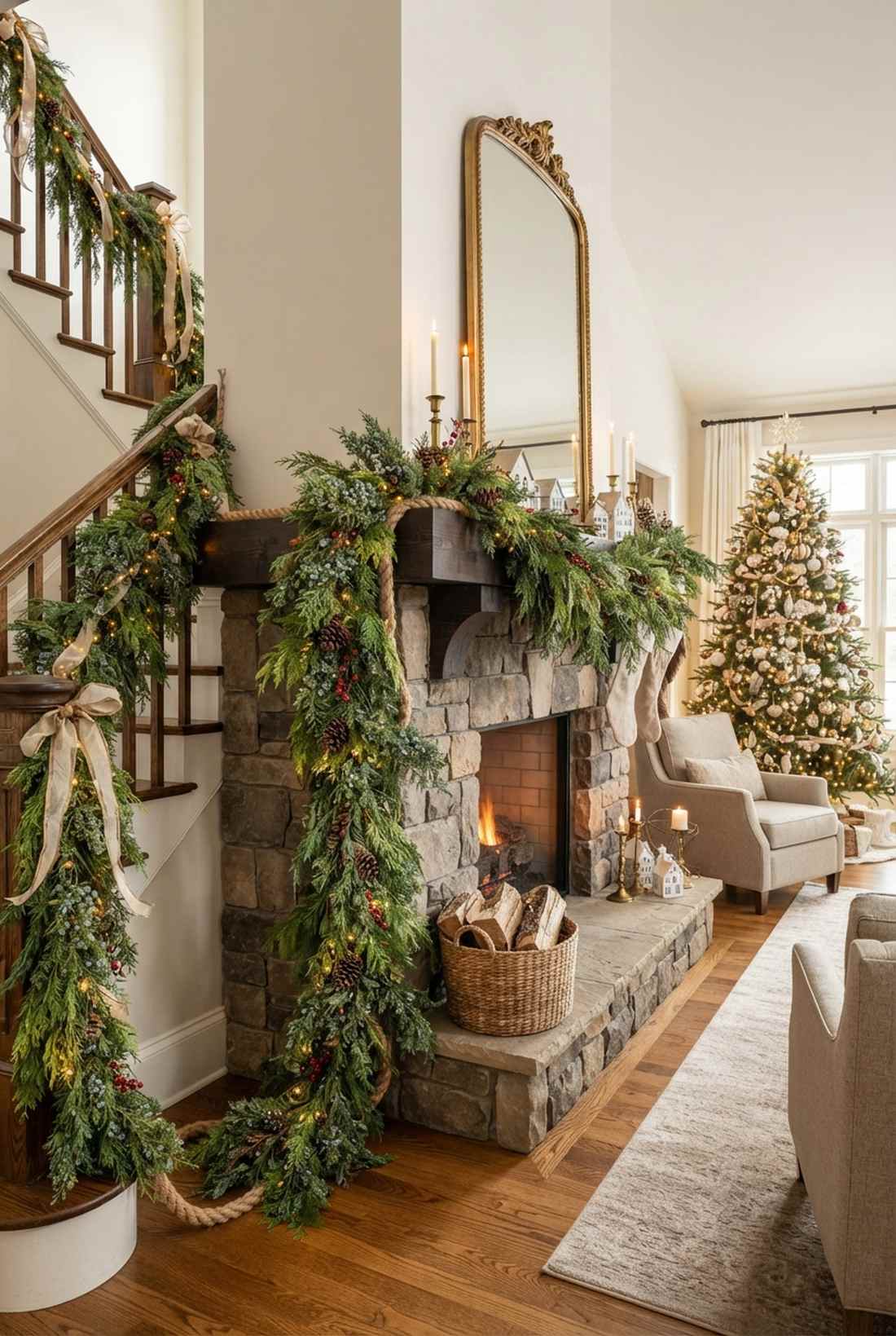 juniper and cedar garland swag