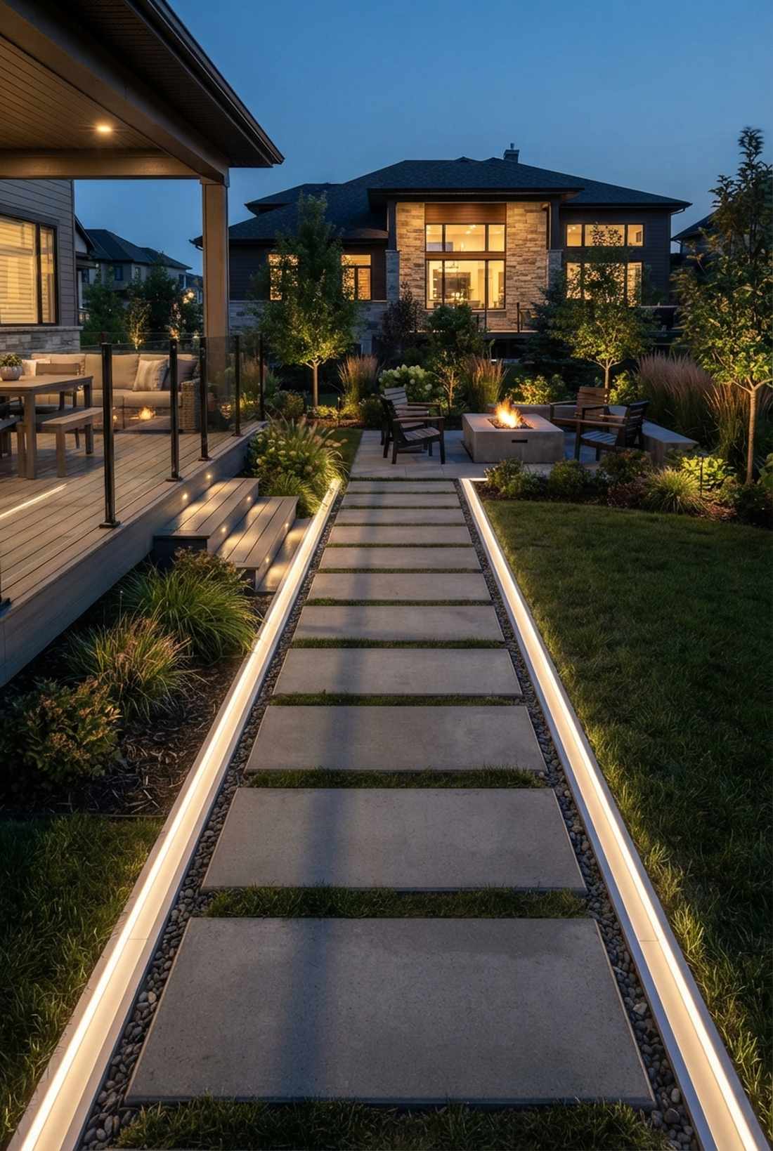 linear led strip pathway markers