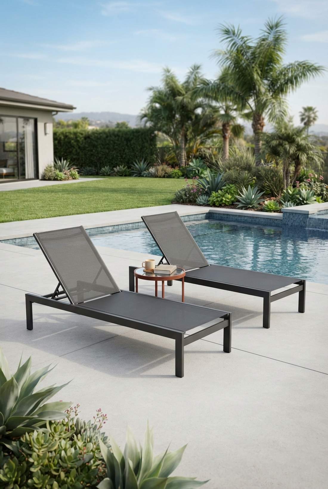 metal frame lounge chairs