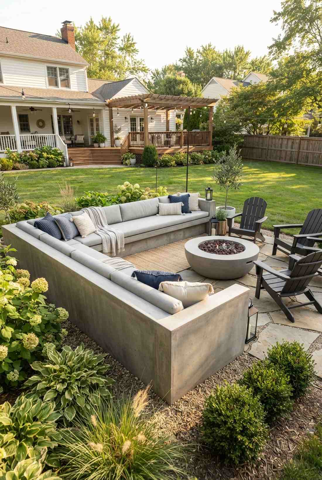 monolithic l shaped bench