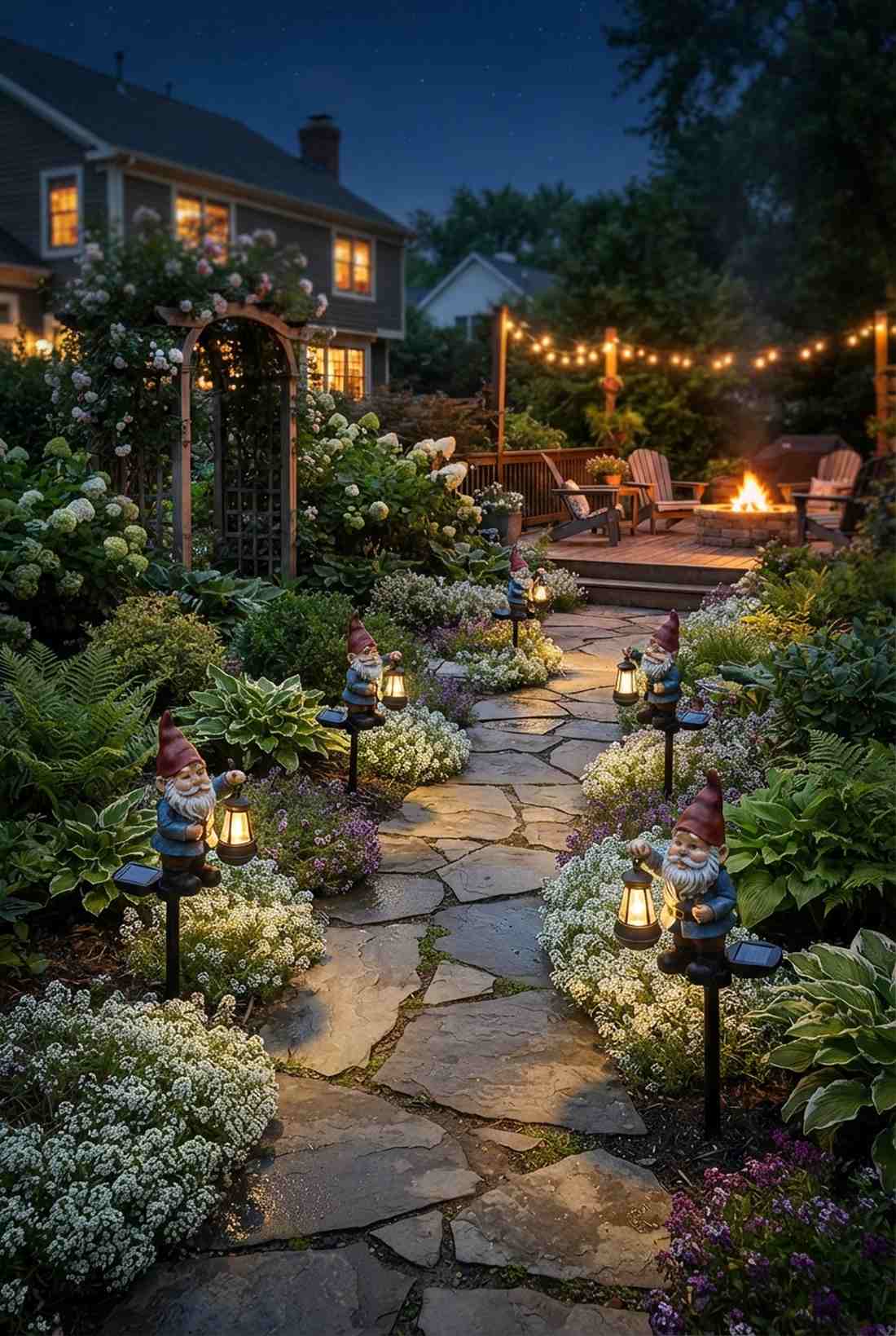 pathway lantern gnomes