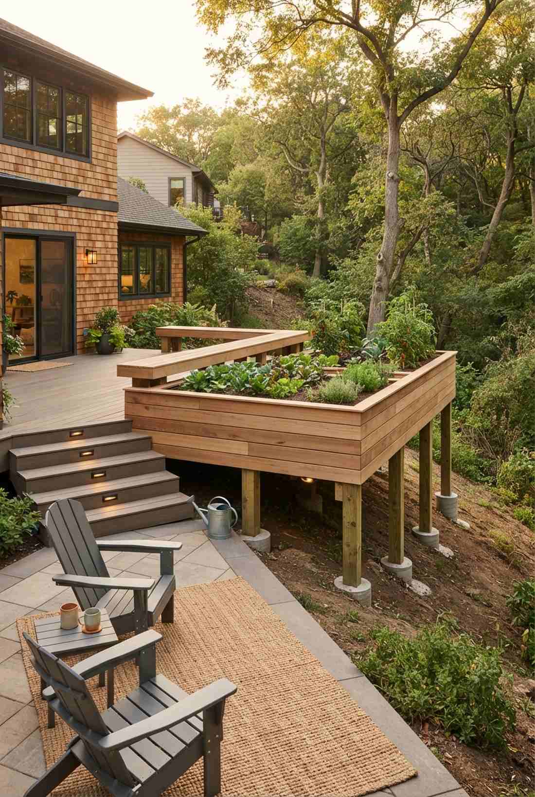 post elevated bench beds