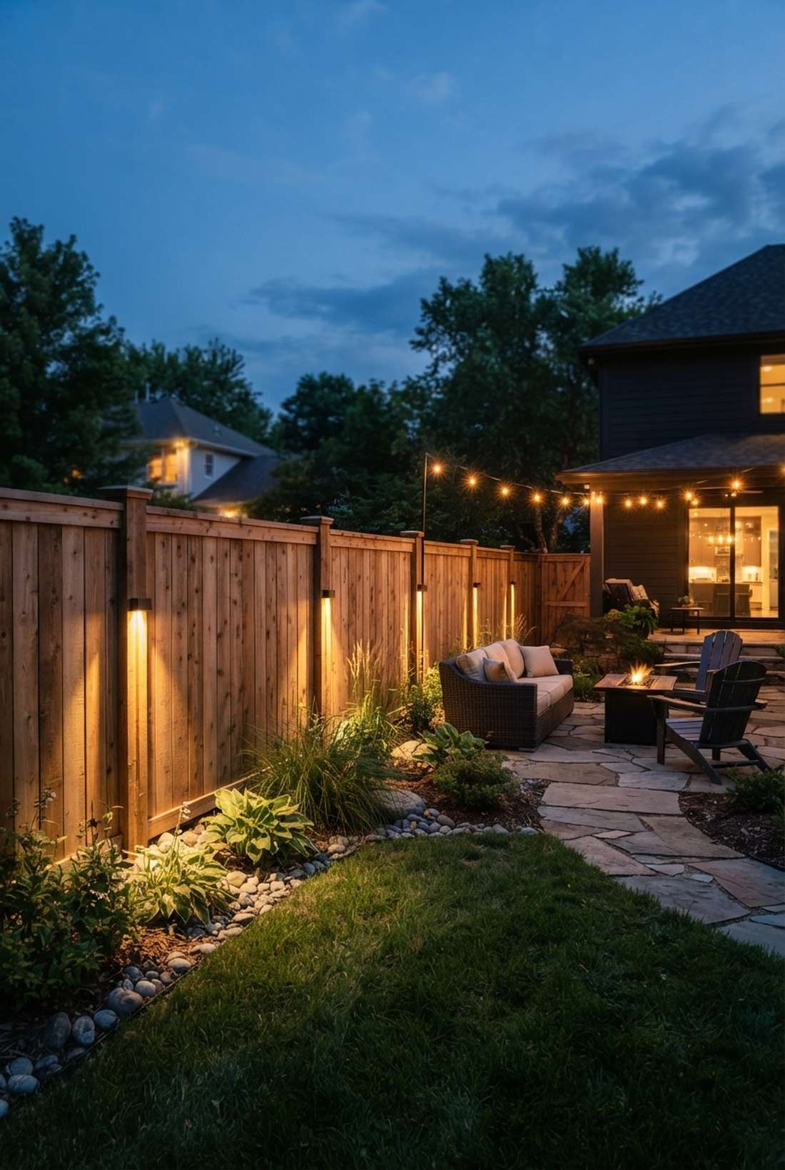 privacy fence backlighting