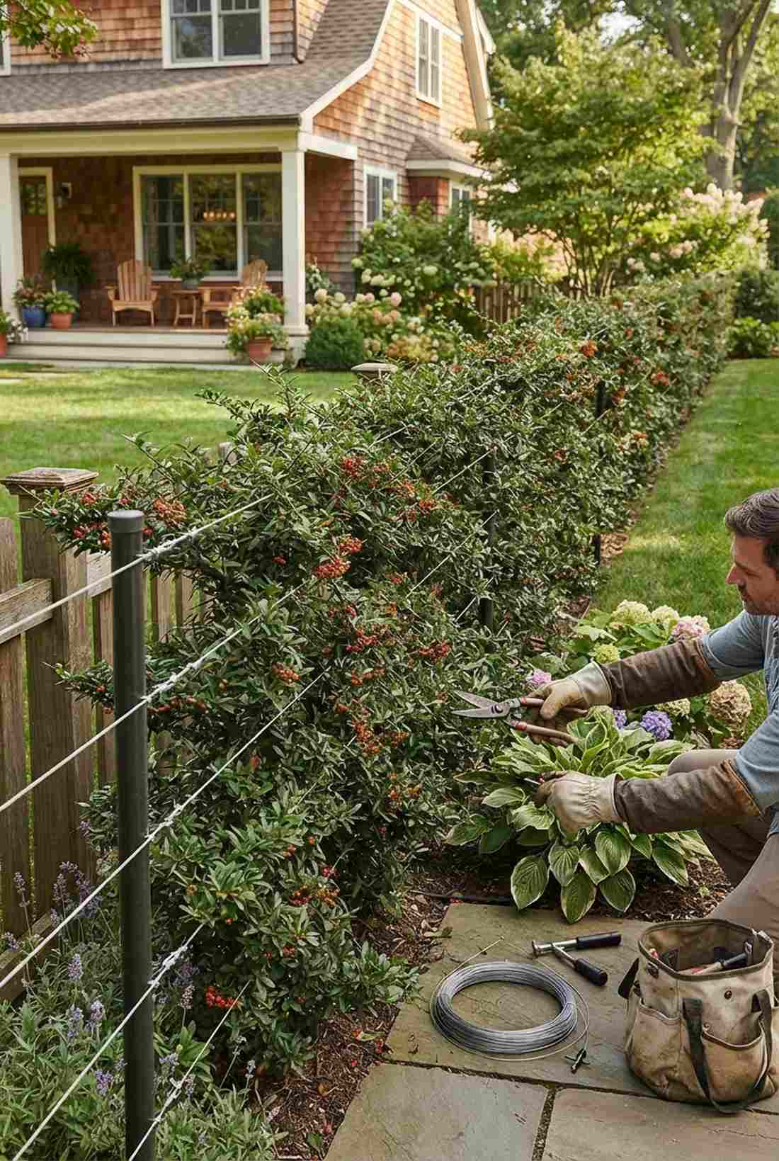 pyracantha security hedging