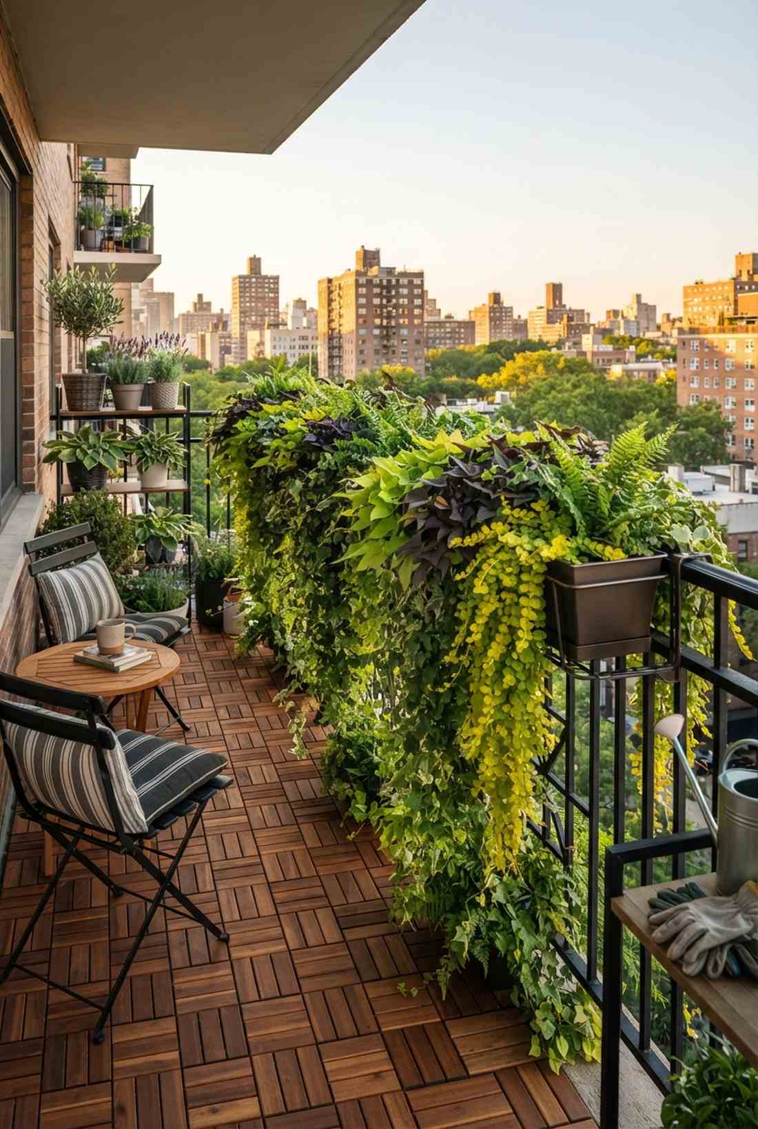 rail mounted cascading garden