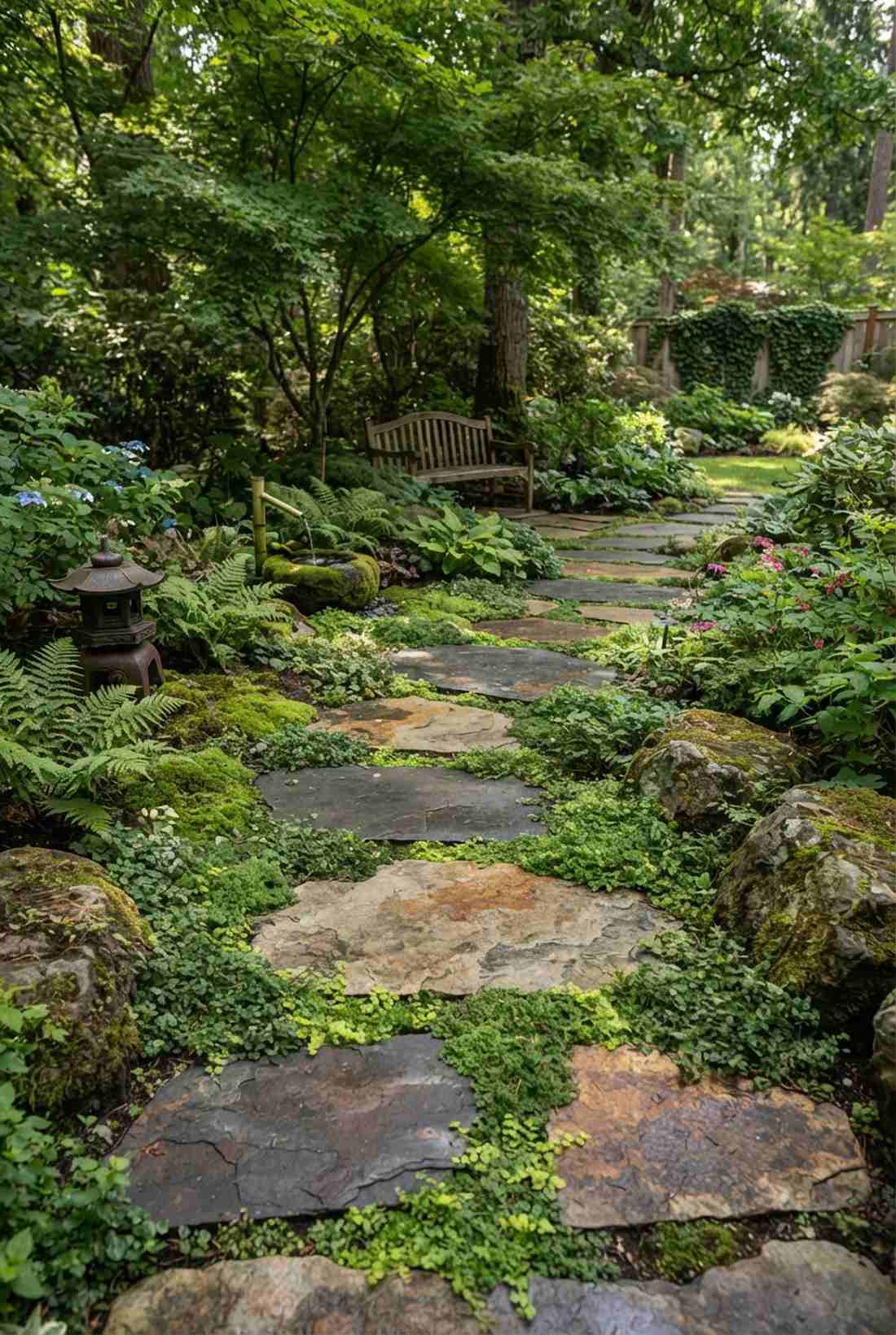 stepping ladder wide span layout