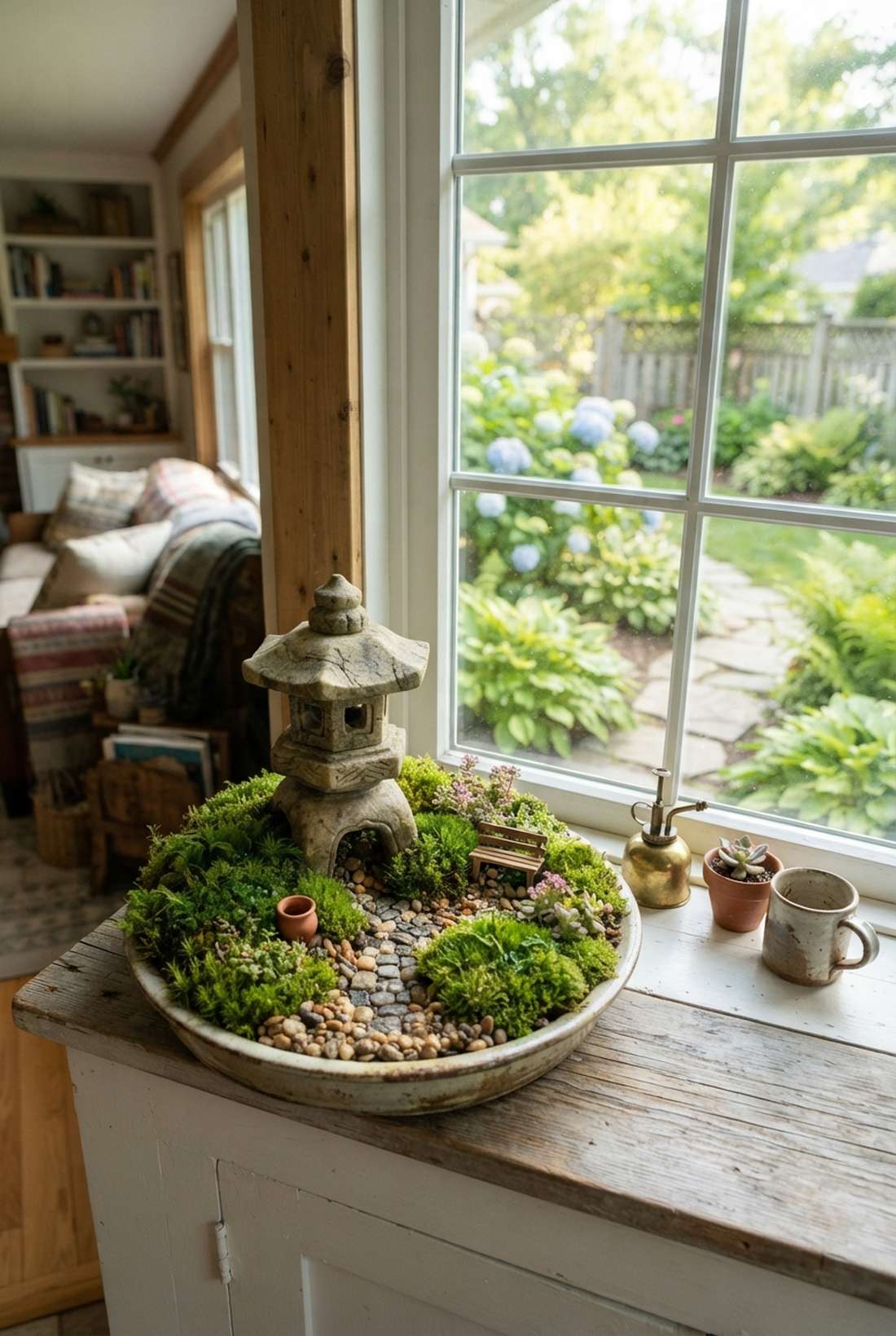 stone lantern courtyard design