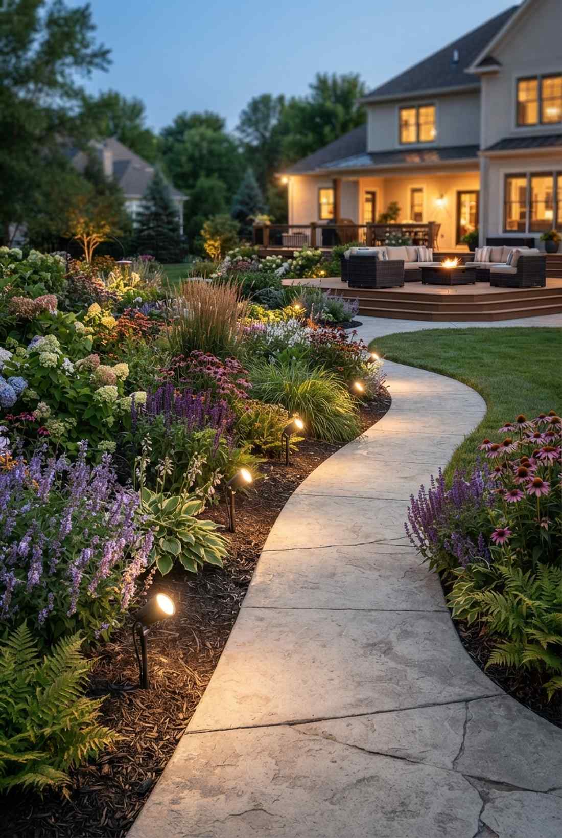 wash lights for perennial borders