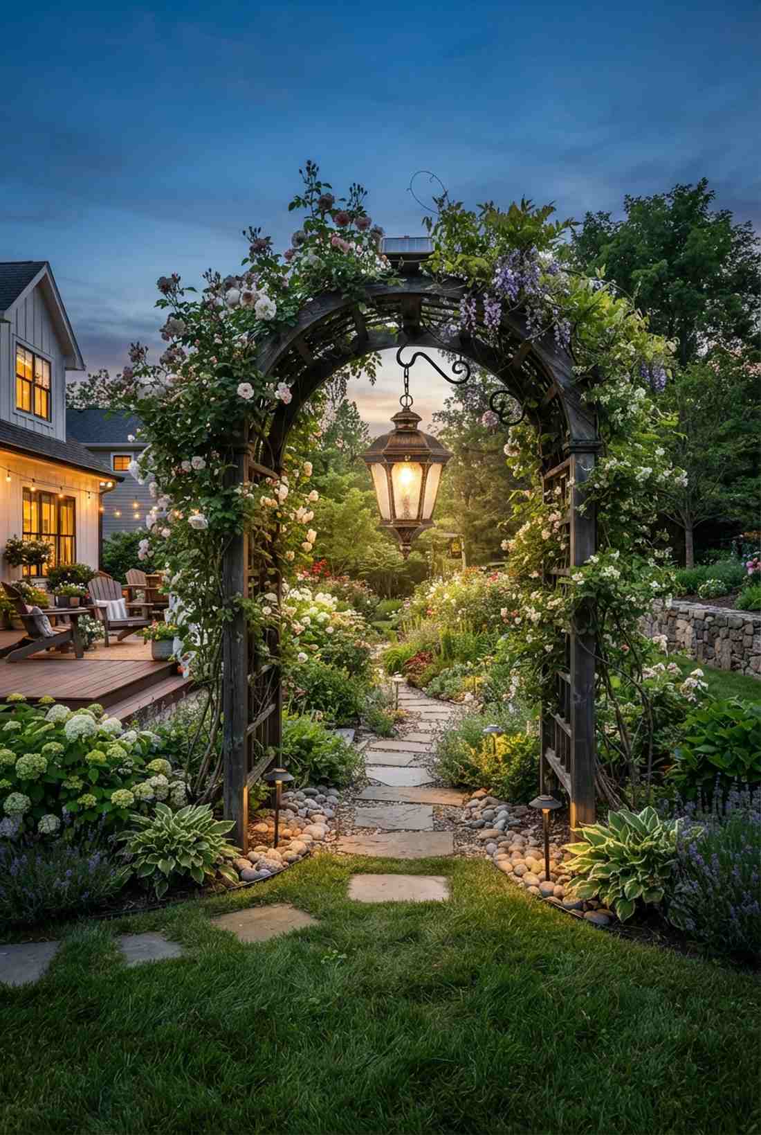arbor entrance overhead pendants