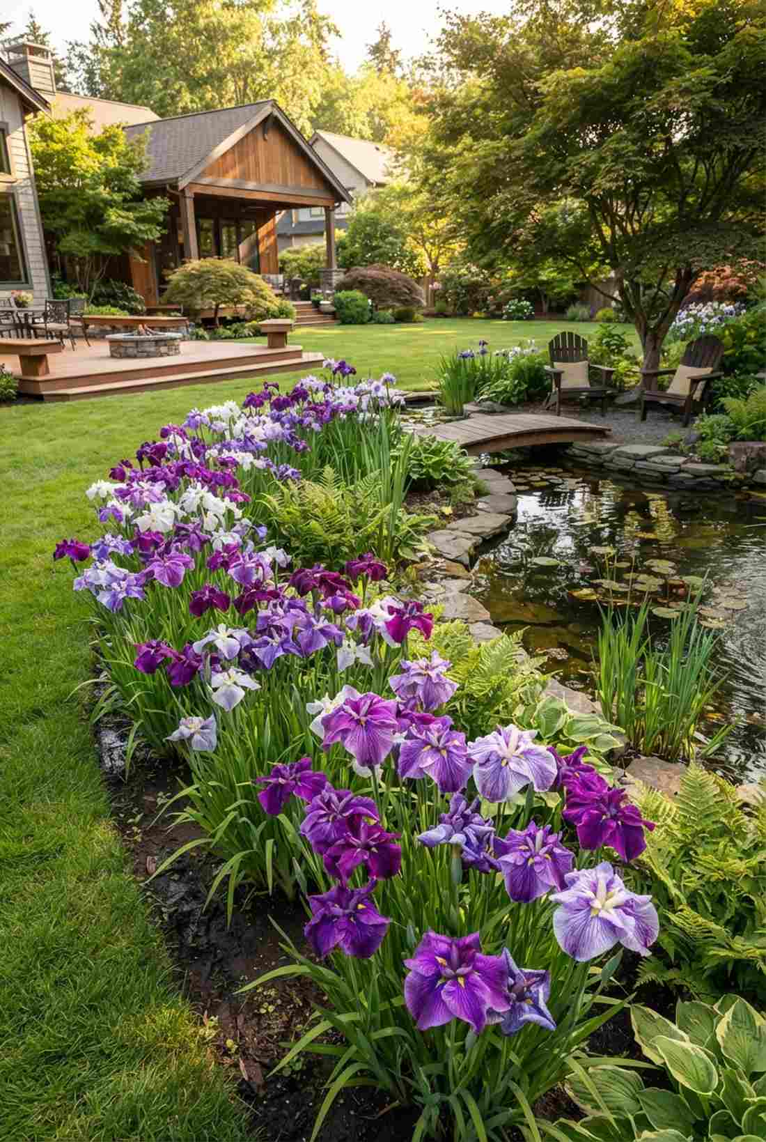japanese iris waterside color