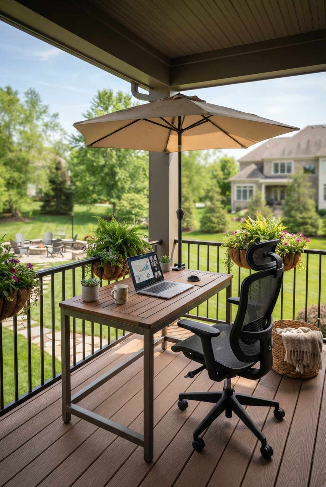 outdoor desk and work station