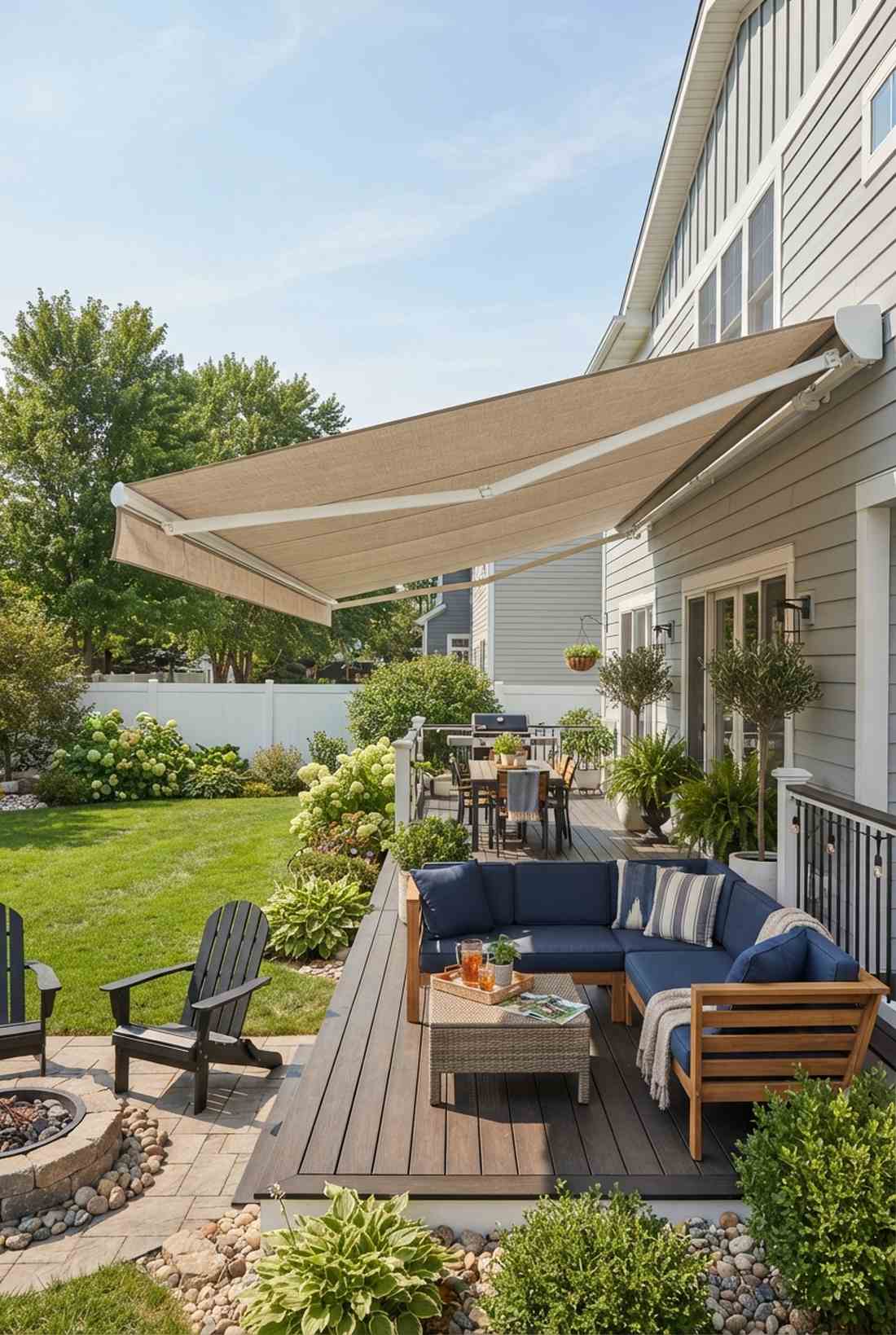 retractable motorized awning