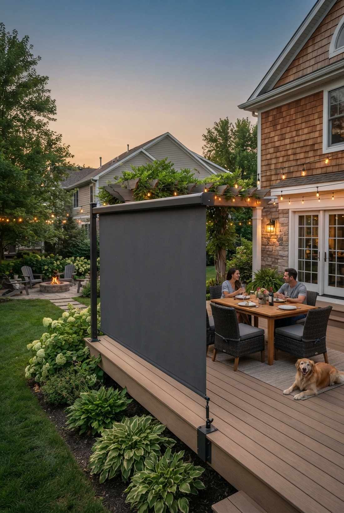 retractable privacy screen