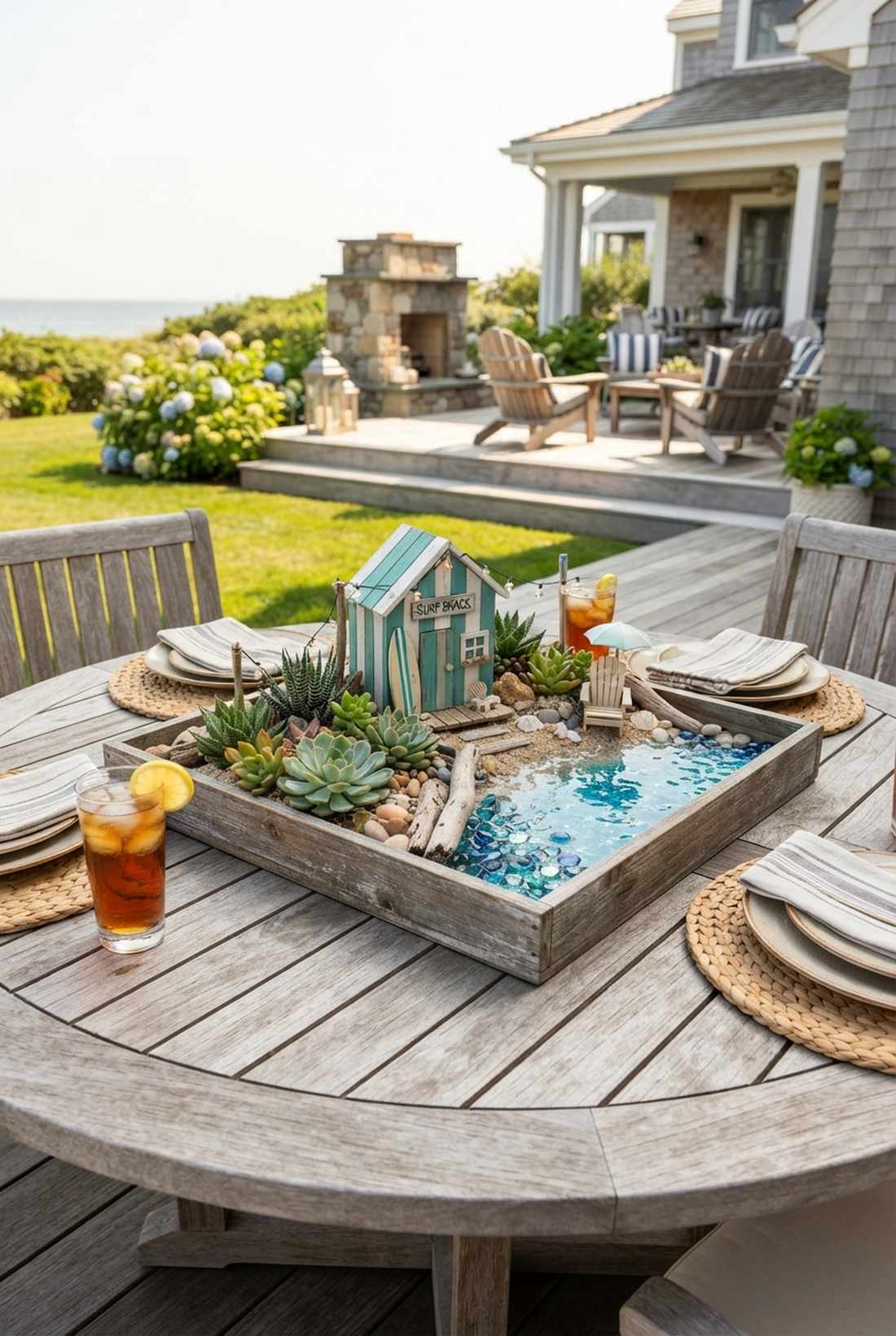 summer beach scene