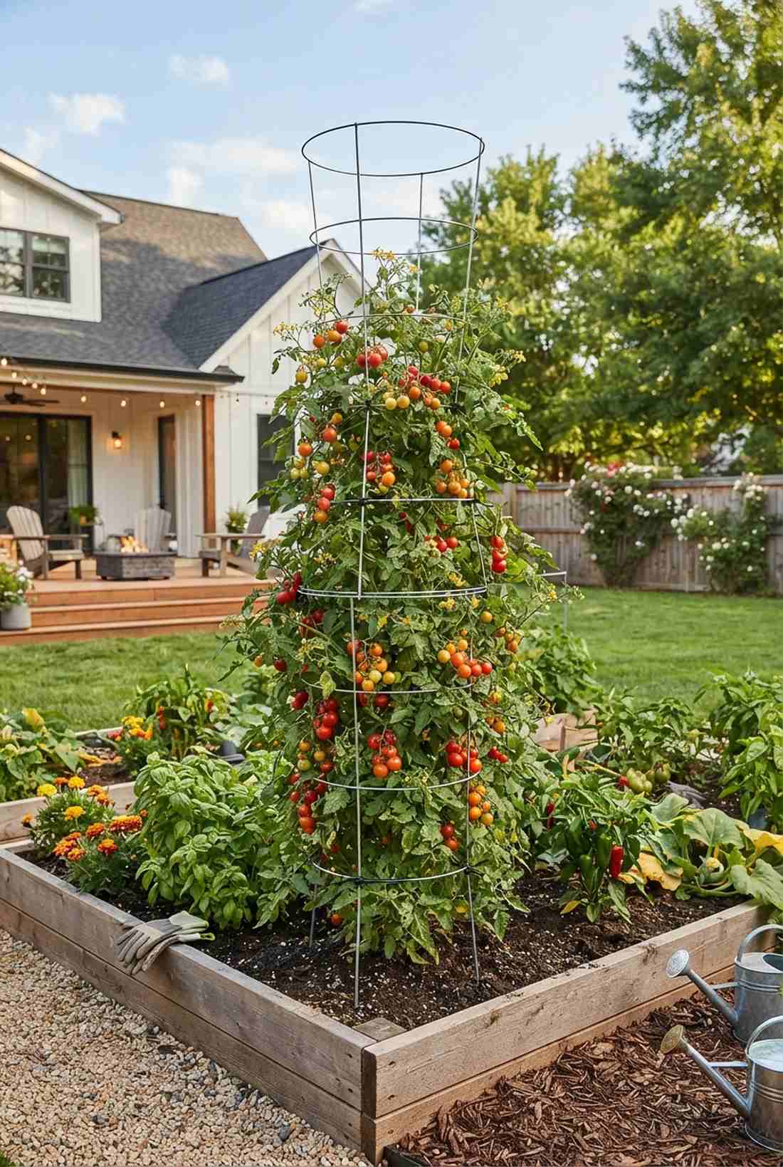 tomato cage stacking
