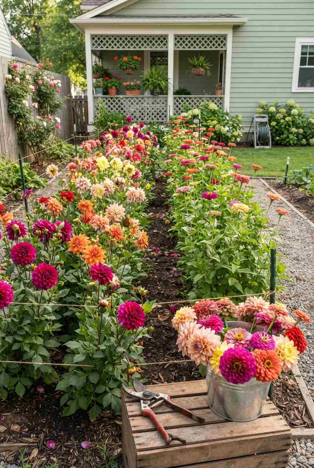 cutting flower garden
