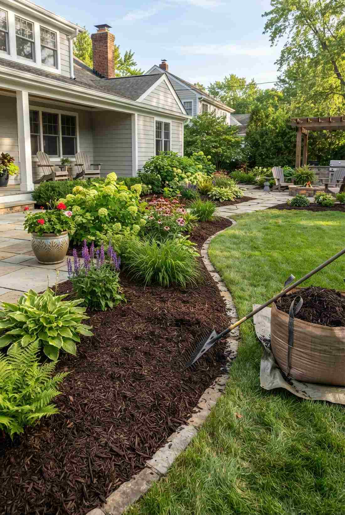 mulch bed refresh