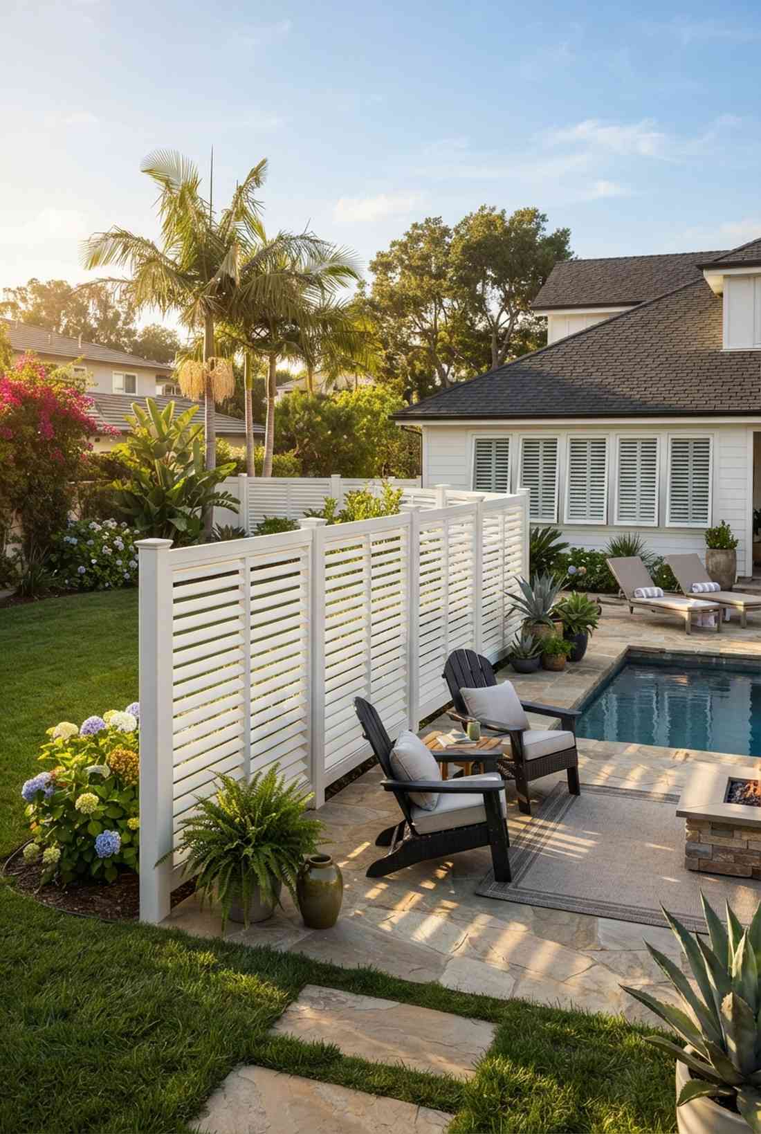 shutter style louver fence