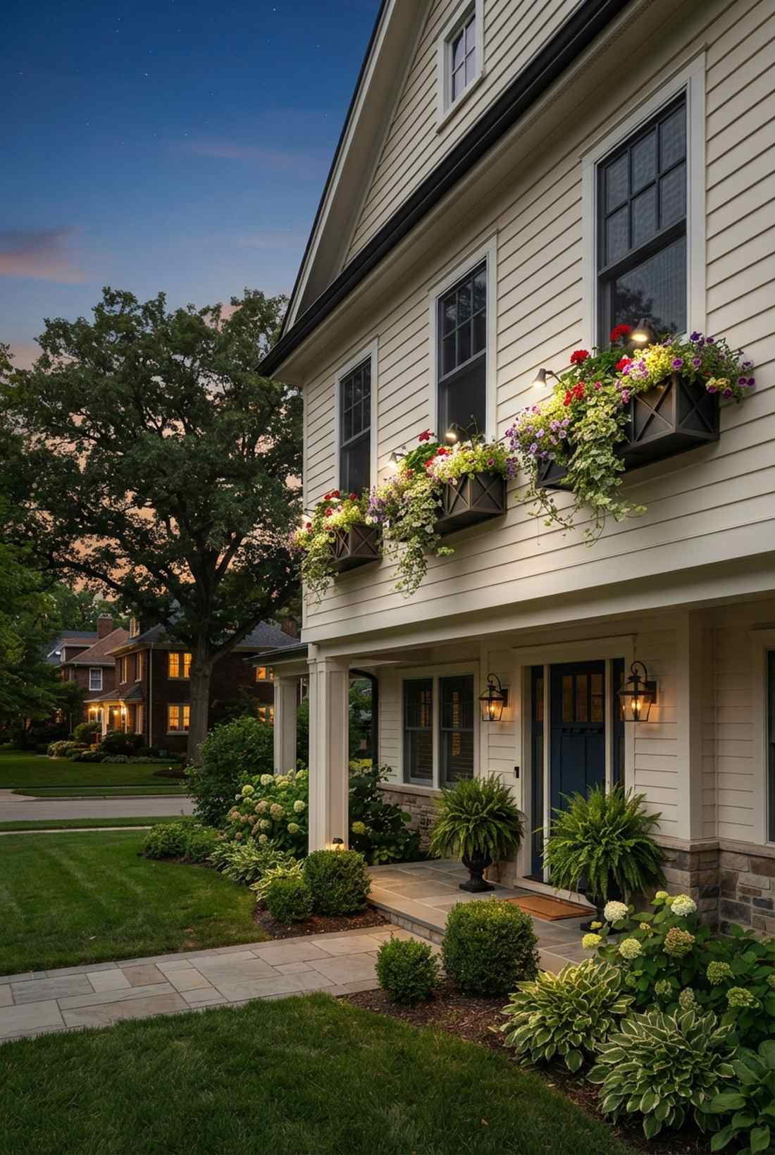 window box planter downlights