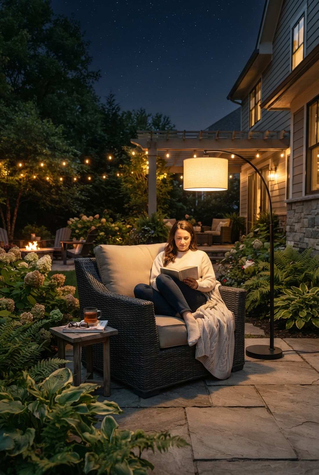 reading nook with task lighting integration