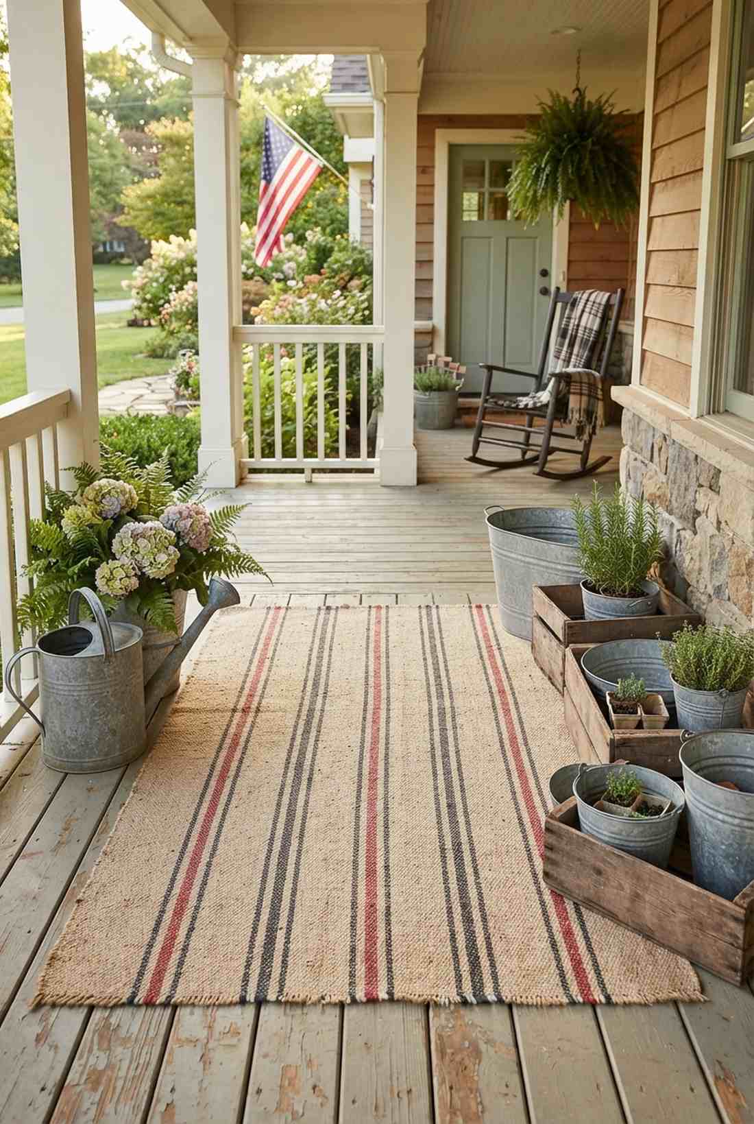 farmhouse grain sack stripes
