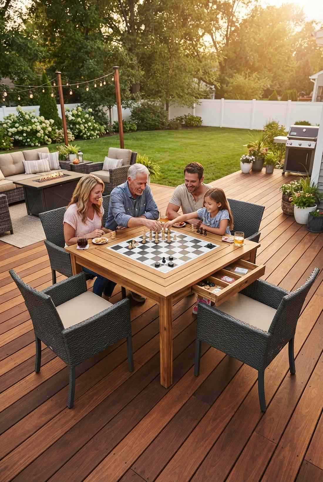 game table with reversible top