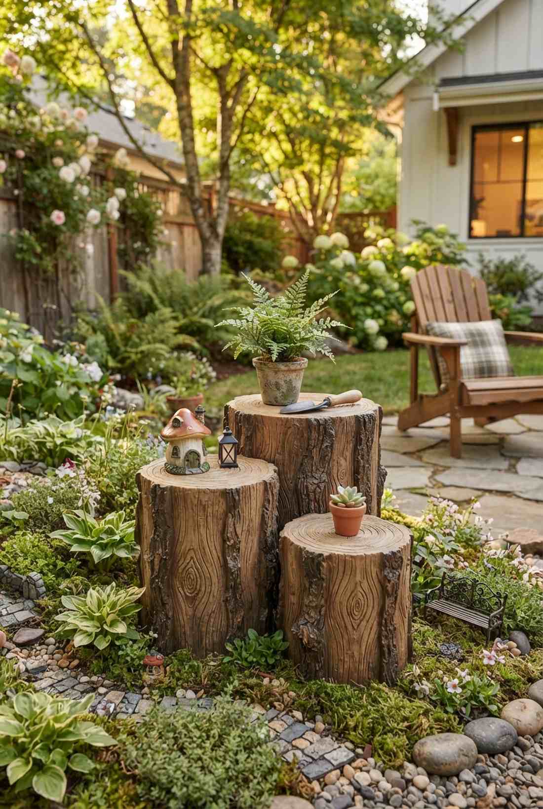 nested stump table set