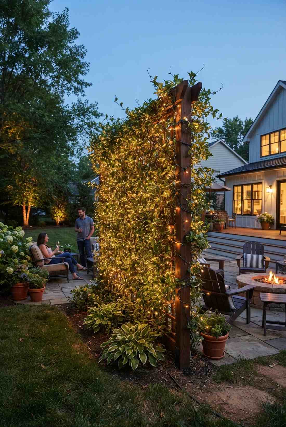 trellis integrated vine lights