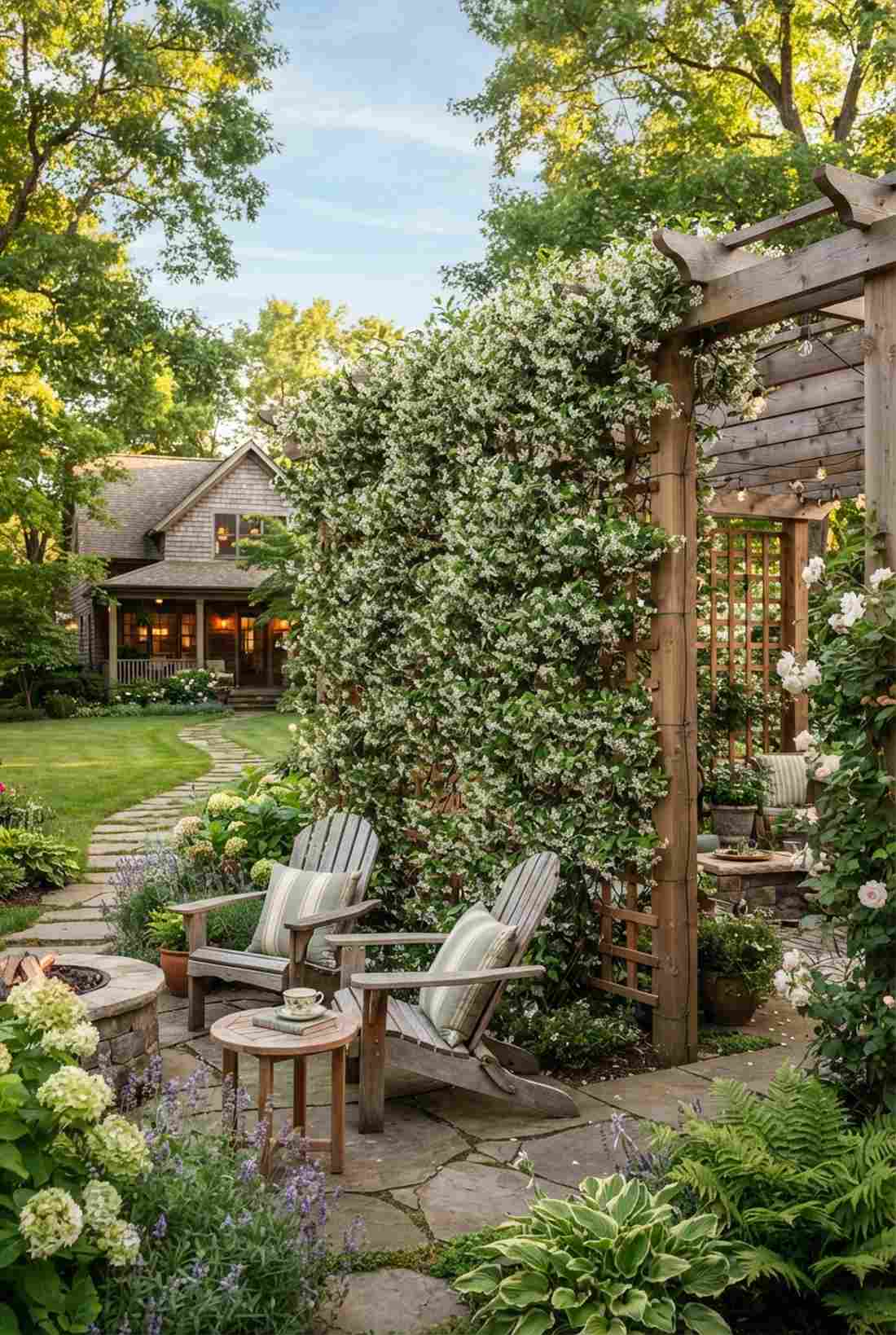 climbing jasmine trellis privacy