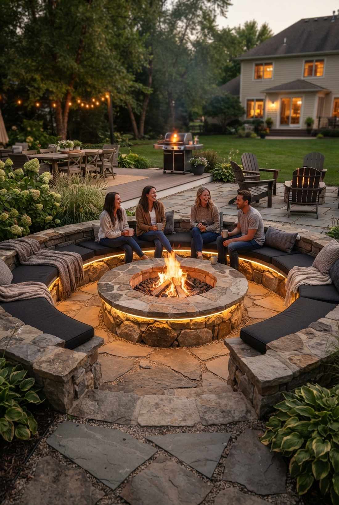 fire pit perimeter lights