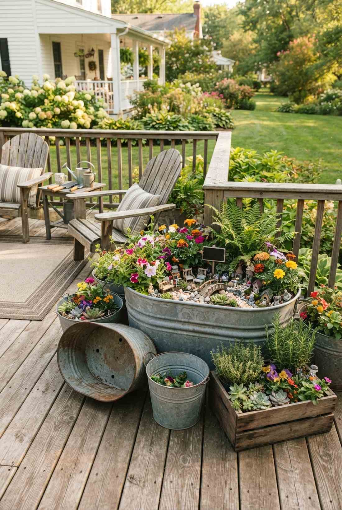 recycled container gardens