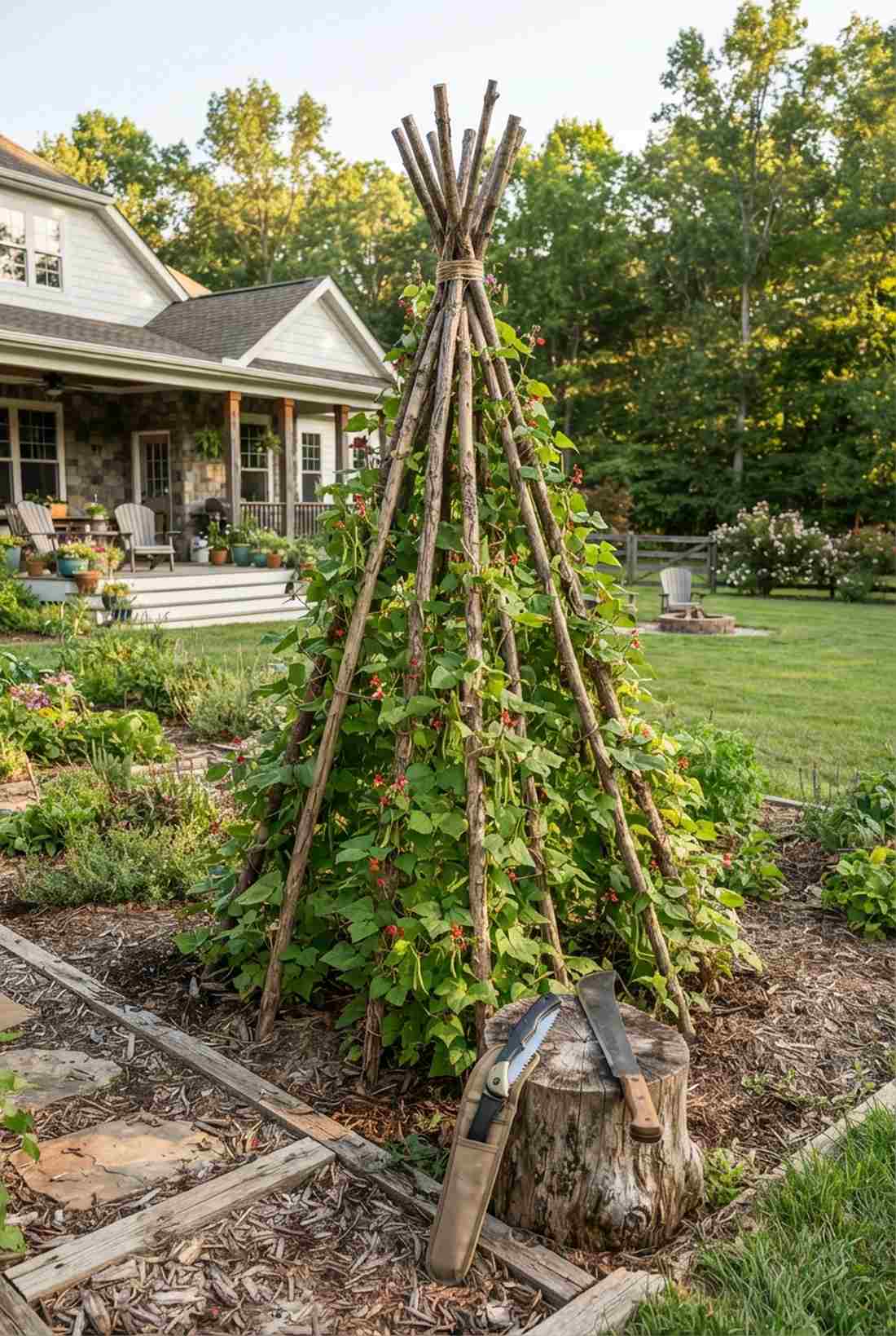 sapling poles straight growth