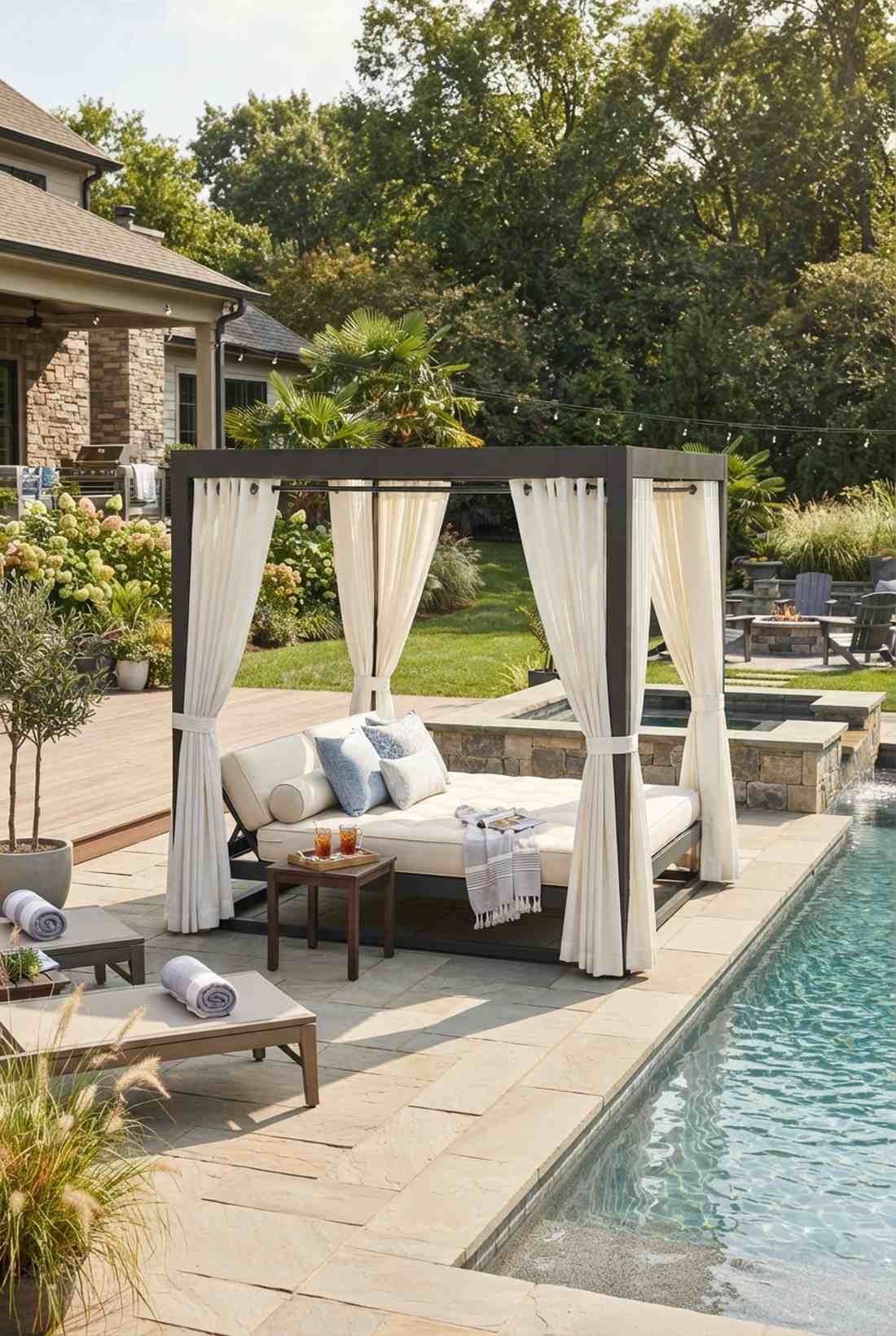 cabana daybed with curtains