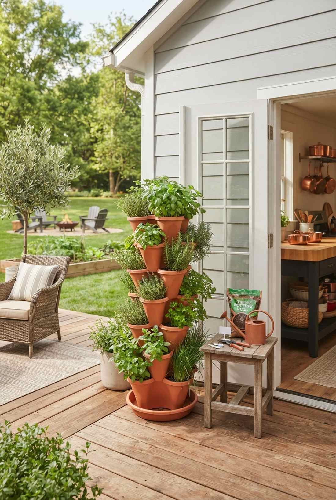 herb container gardens