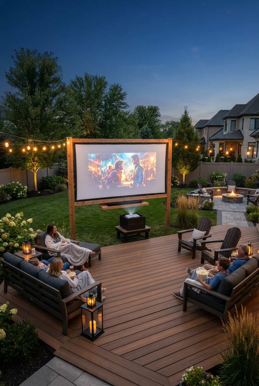 outdoor cinema projection walls
