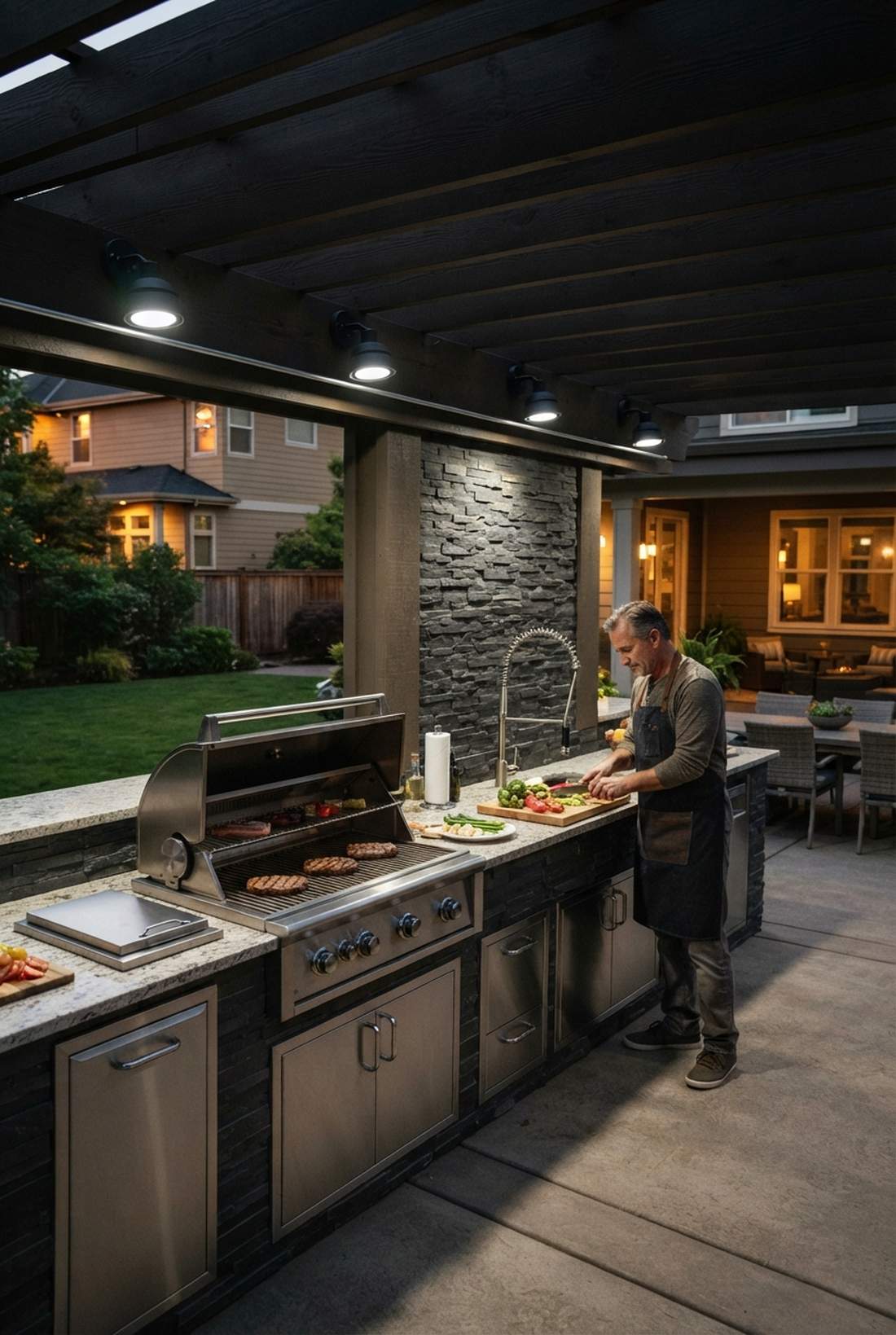 outdoor kitchen task lights