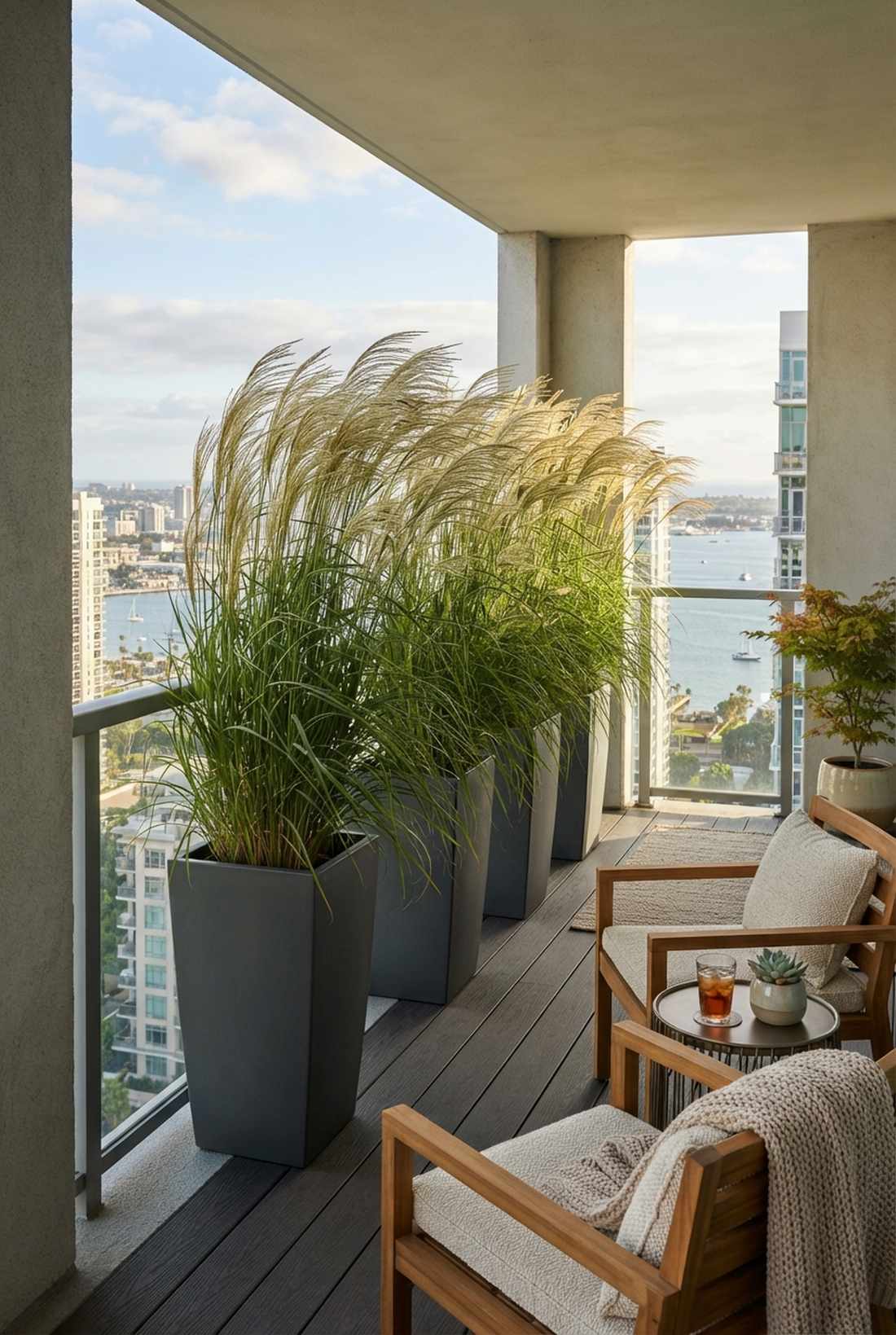 tall ornamental grass partition