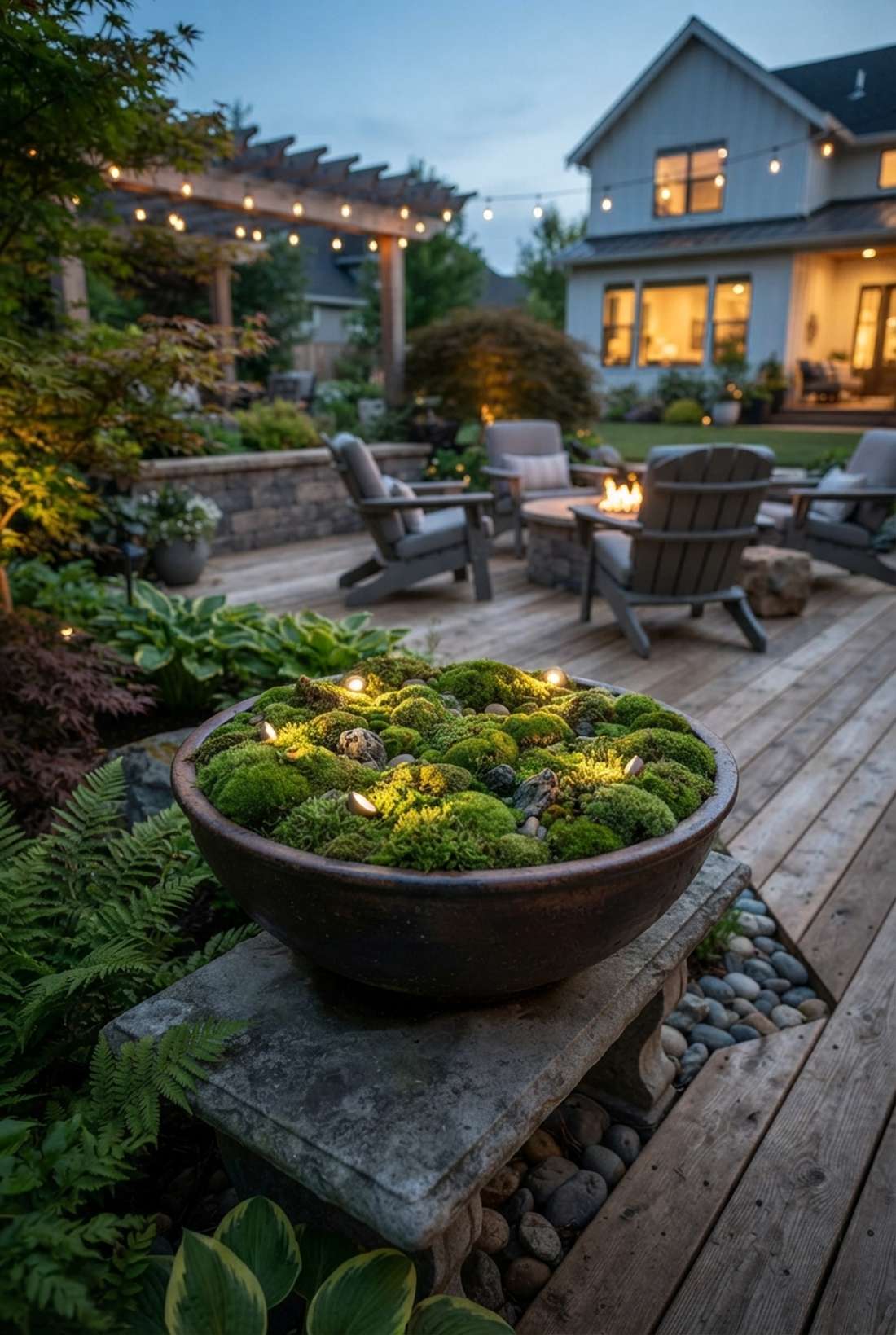 moss garden micro lighting