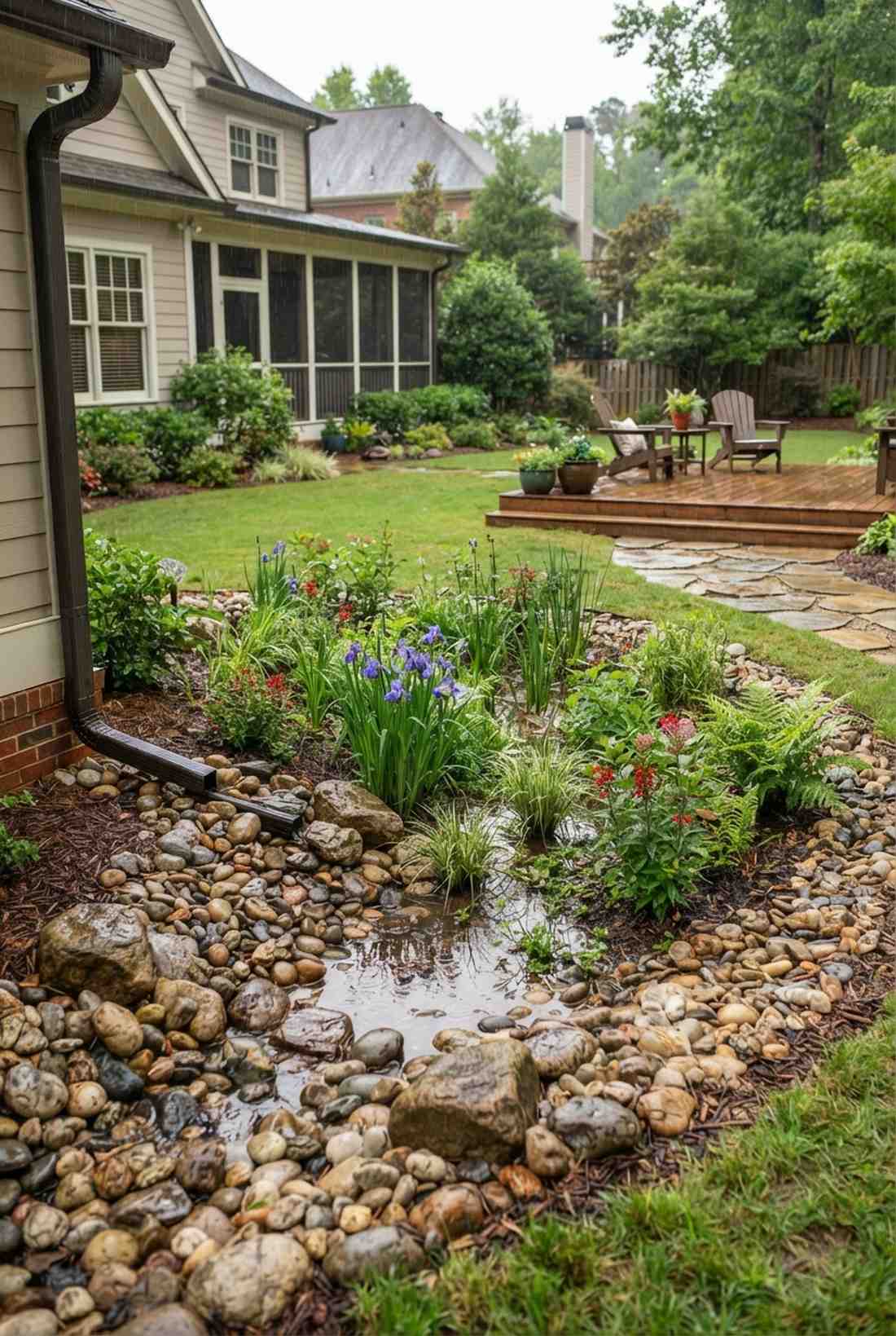rain garden depression
