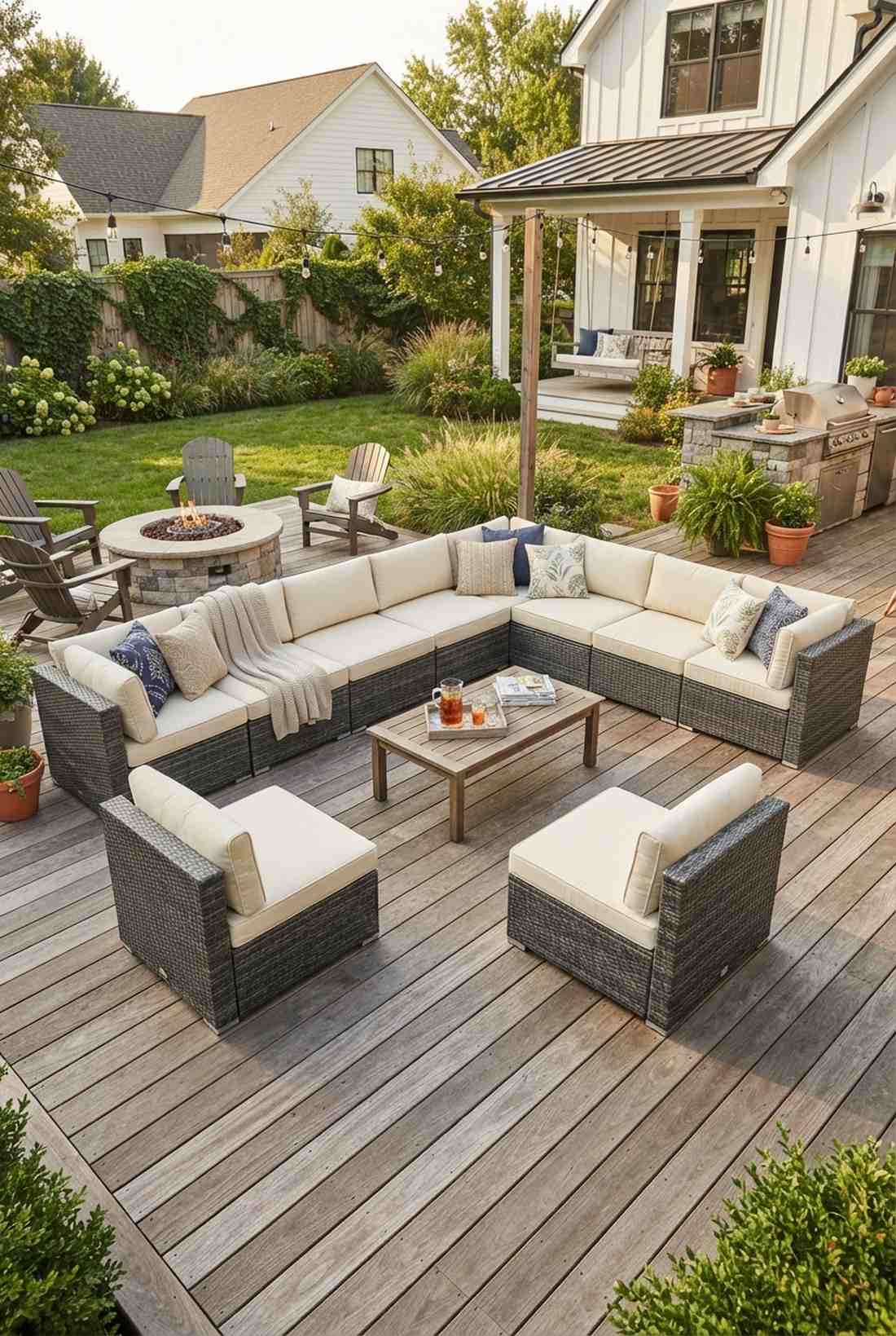sectional seating with modular pieces