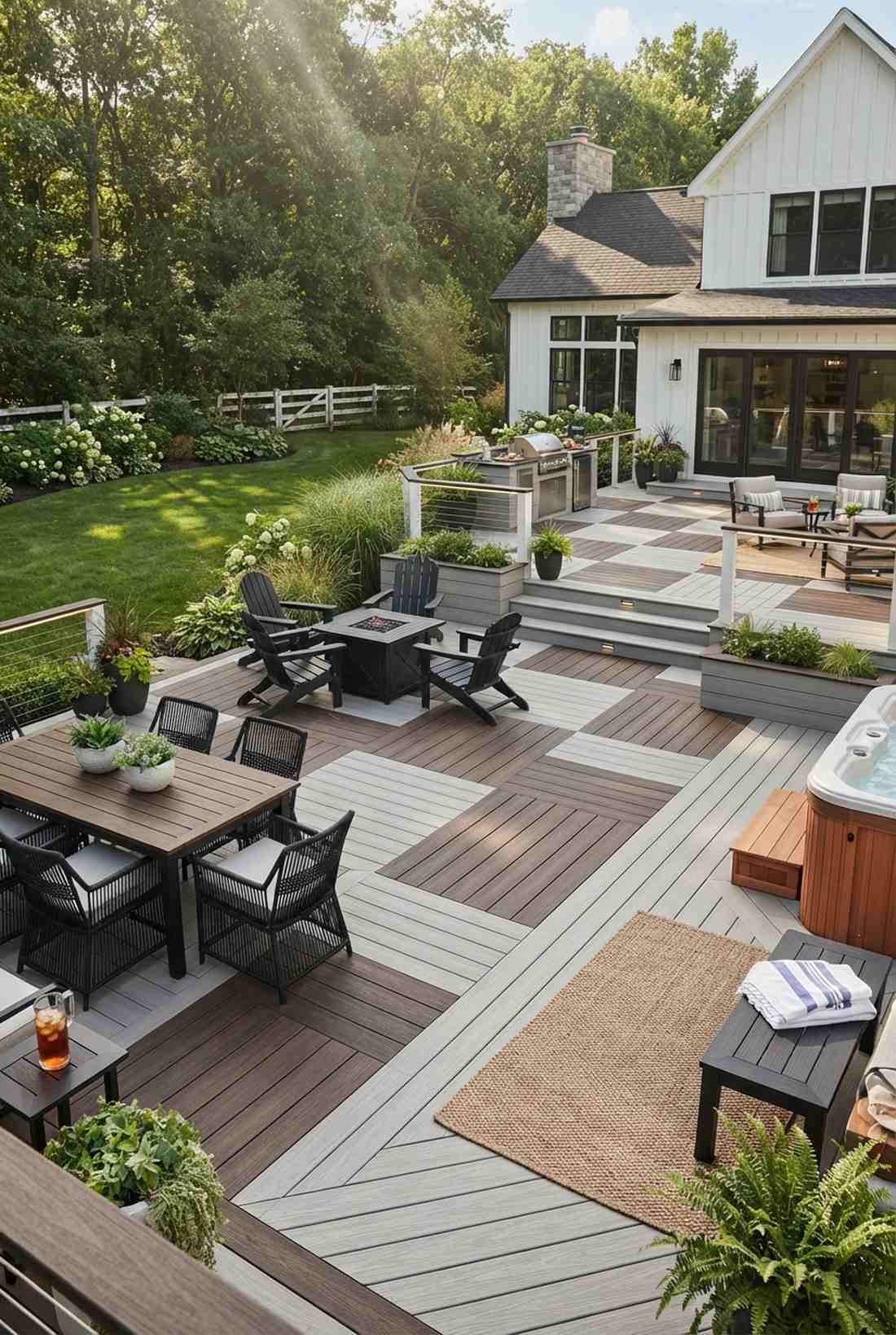 two tone deck board design