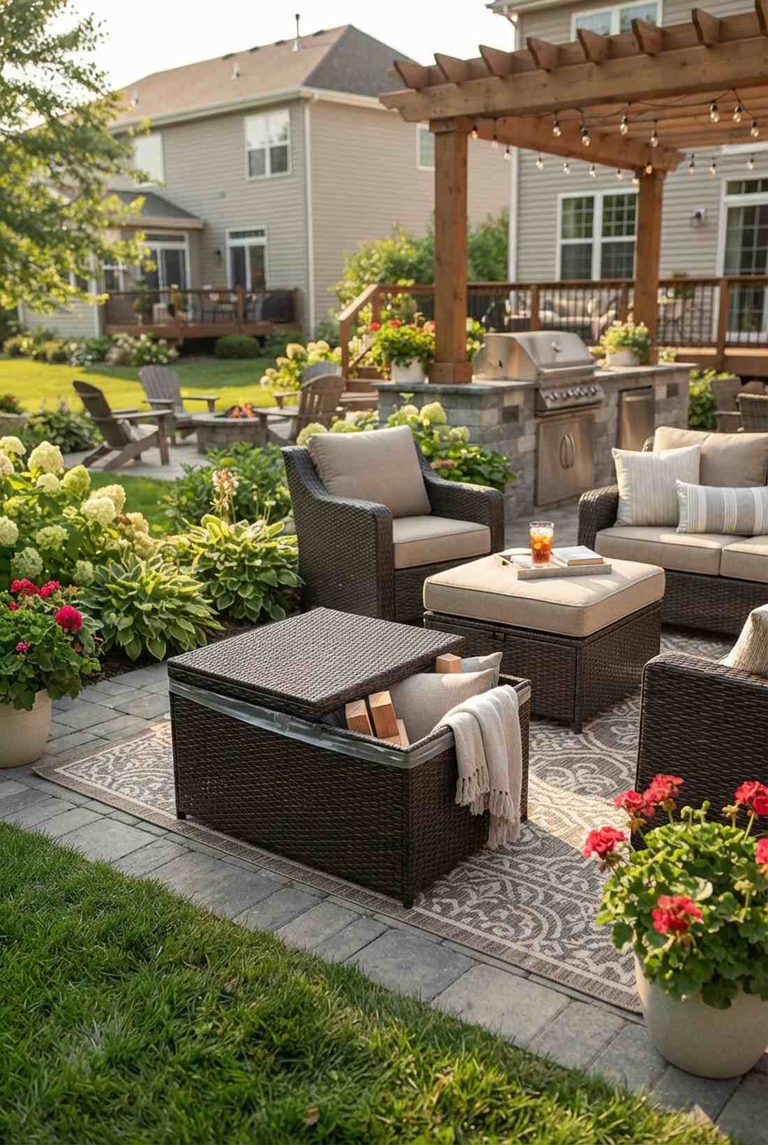 all weather storage ottoman