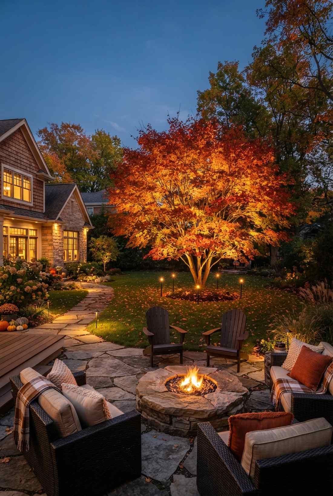 autumn foliage enhancement lighting