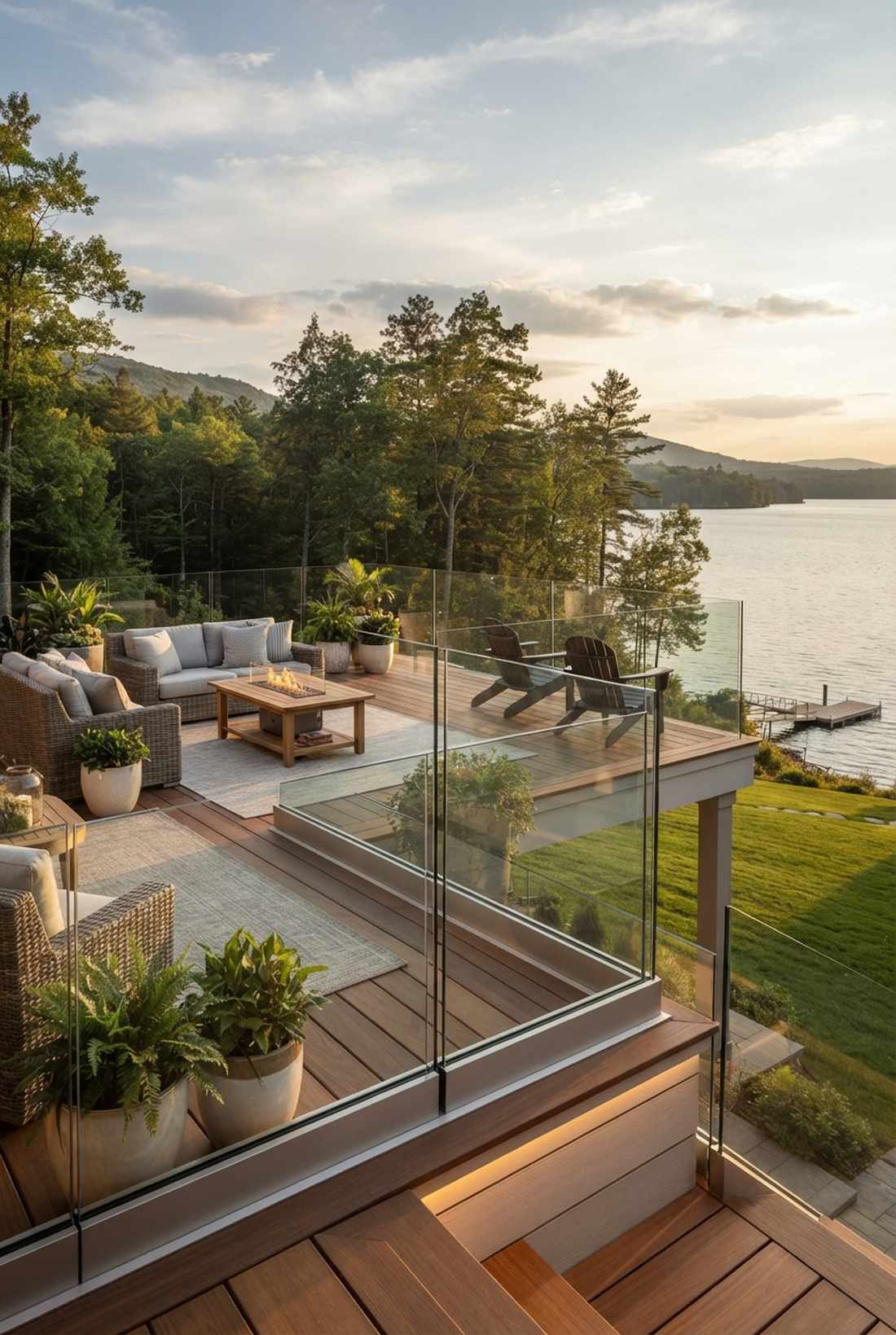 glass balustrade deck railing