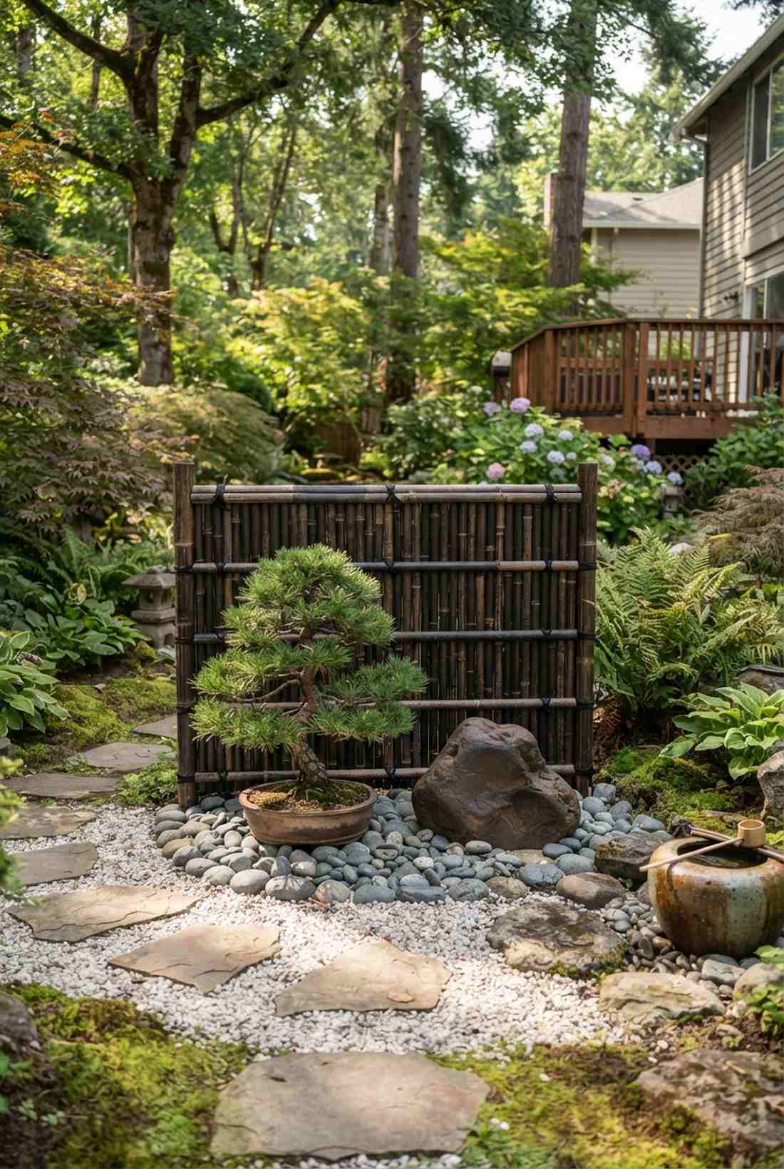 bamboo stake fencing