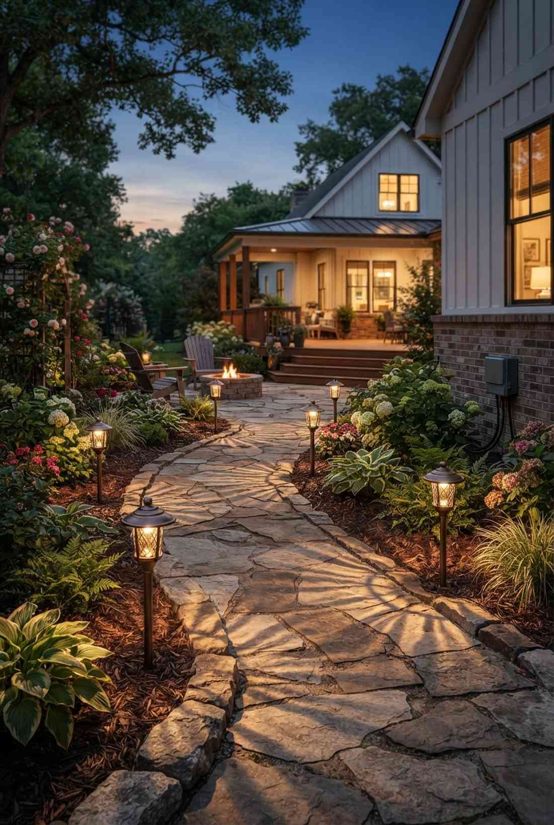 bronze pathway stake lights